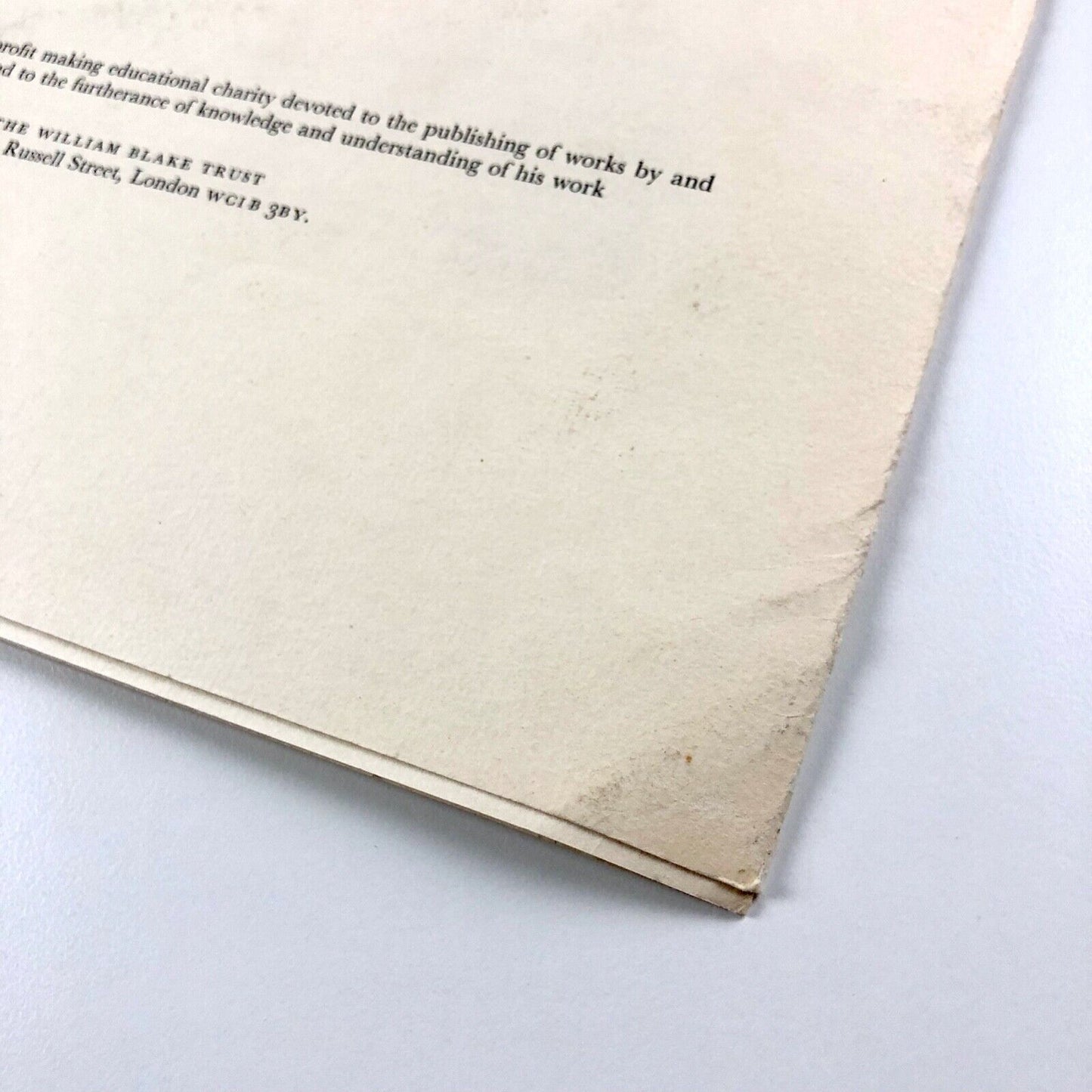 Prospectus for William Blake – Illustrations of the Book of Job | William Blake Trust, 1987