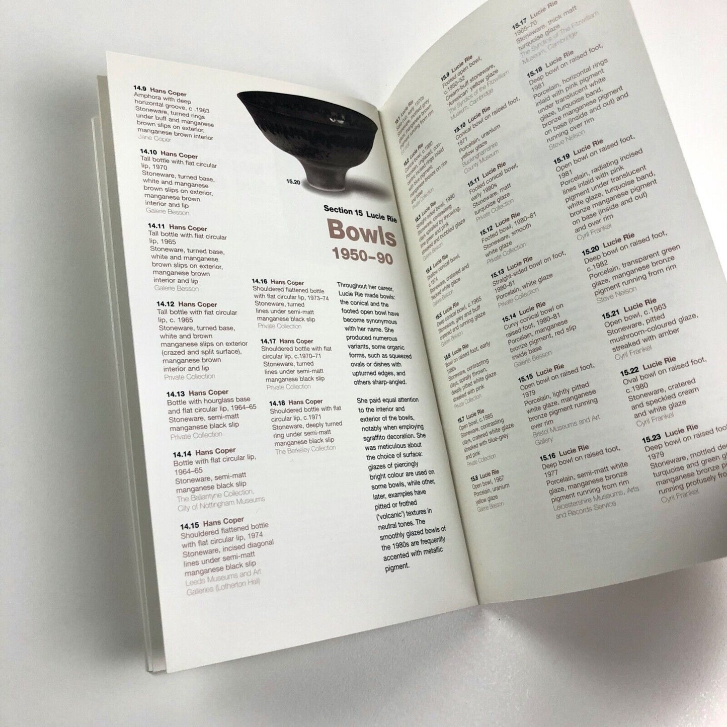 Lucie Rie & Hans Coper – Potters in Parallel | Barbican gallery guide, 1997