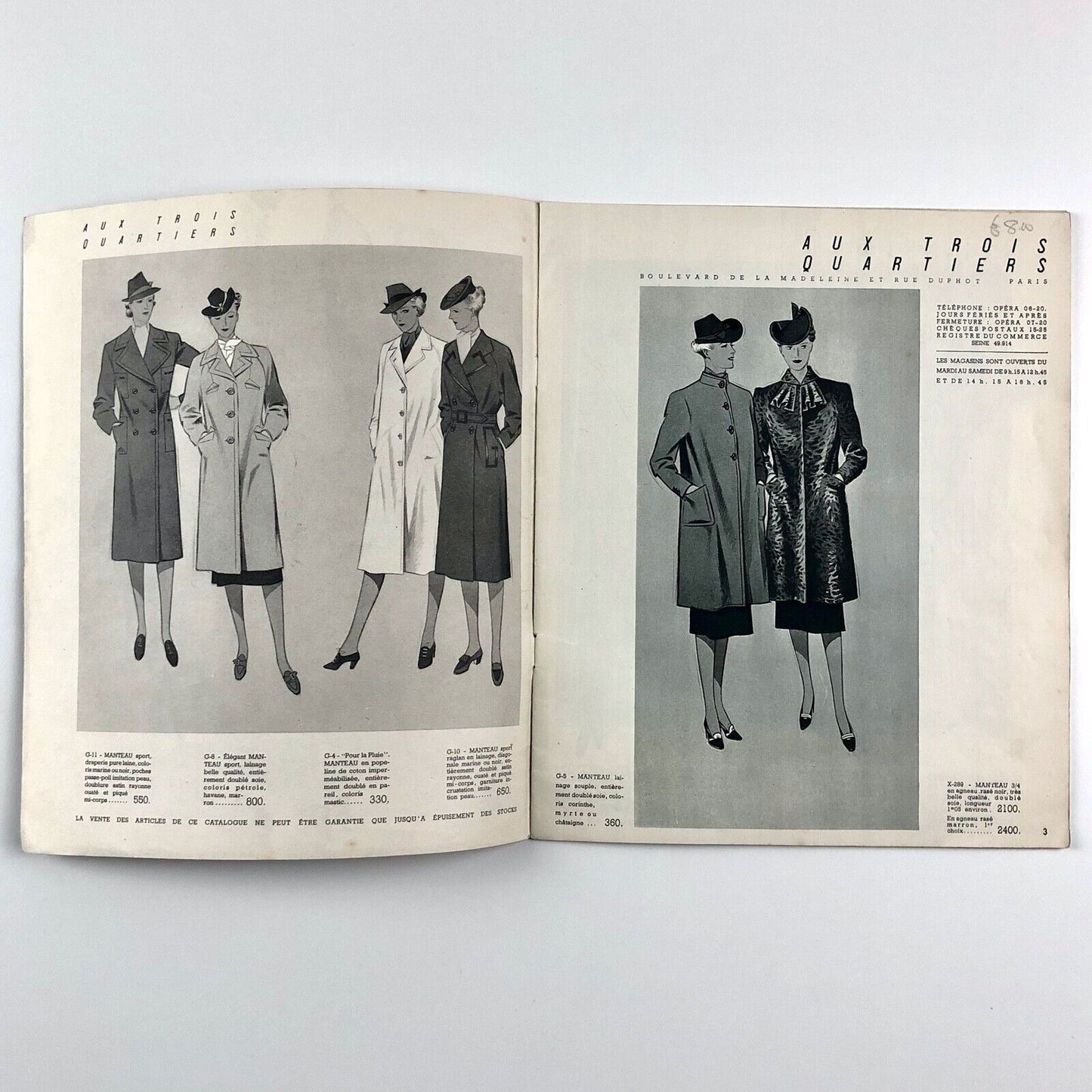 Aux Trois Quartiers – Bd. de la Madeleine, Paris | Mail order catalogue, early 20th century