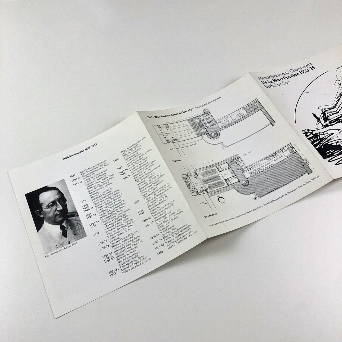 Gallery guide for Mendelsohn and Chermayeff De La Warr Pavilion 1933-35, undated