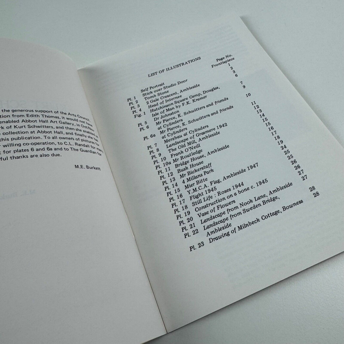 Kurt Schwitters. Creator of Merz by M.E. Burkett |Abbot Hall Art Gallery, 1979