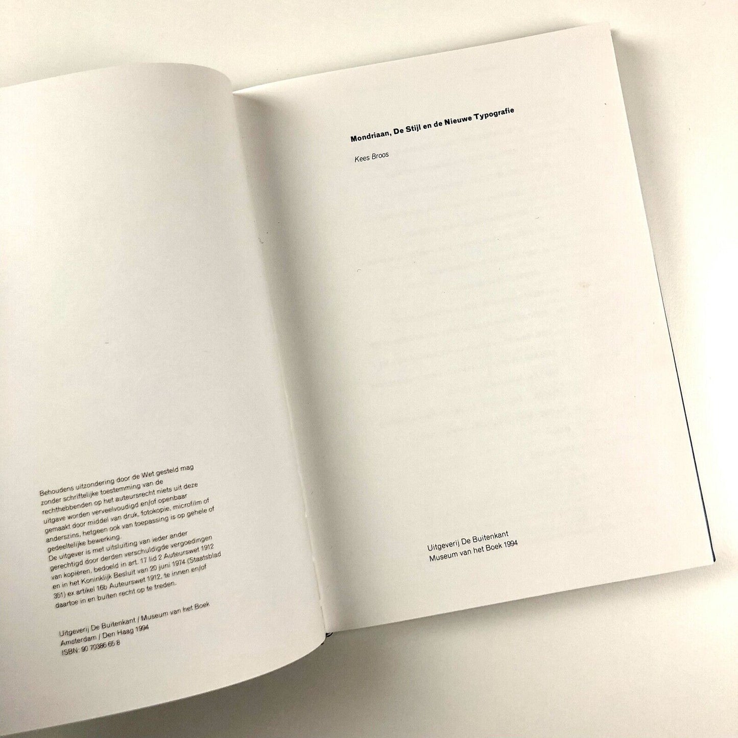 Mondriaan, de Stijl en de Nieuwe Typografie | Kees Broos, 1994