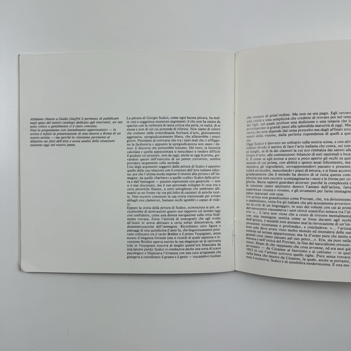 Renato Balsamo | Forni Galleria d’arte 9 April 1983 exhibition catalogue