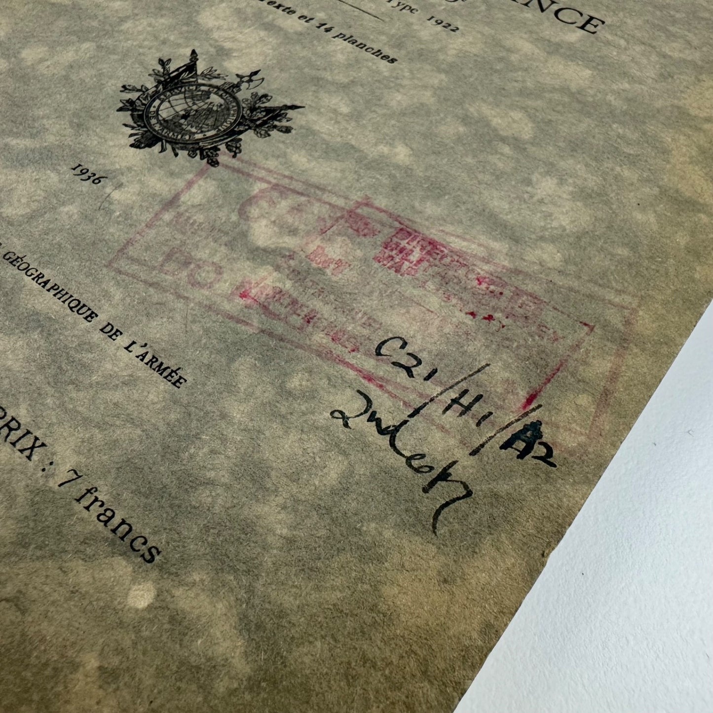 Établissement d’une feuille de la carte de France | Géographique de l’armée 1936