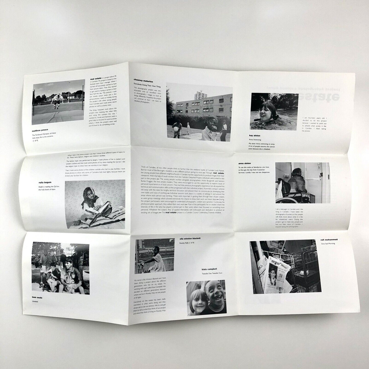 Real Estate – Young people’s photography project in Camden | The Gallery, Swiss Cottage, 1997