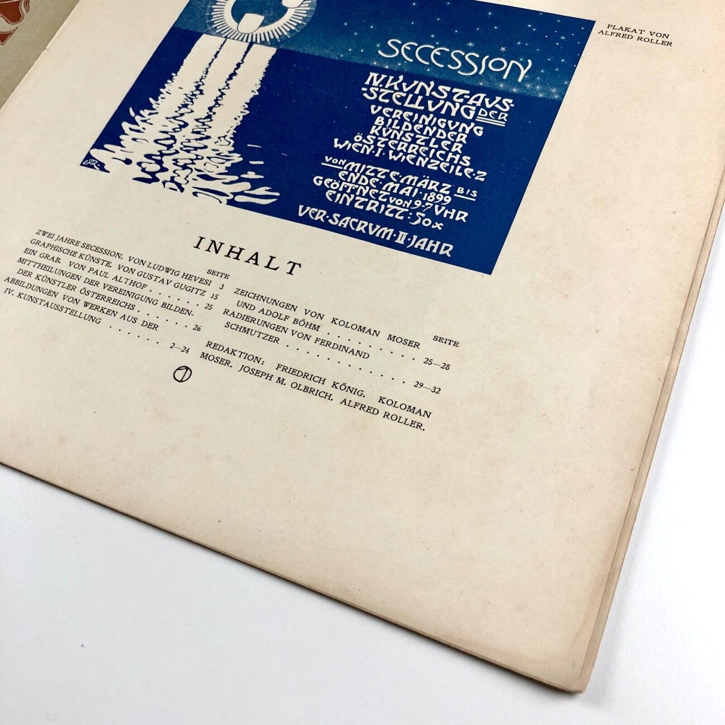 Ver Sacrum Vienna Secession art magazine - heft 7 1899 (Poor condition)