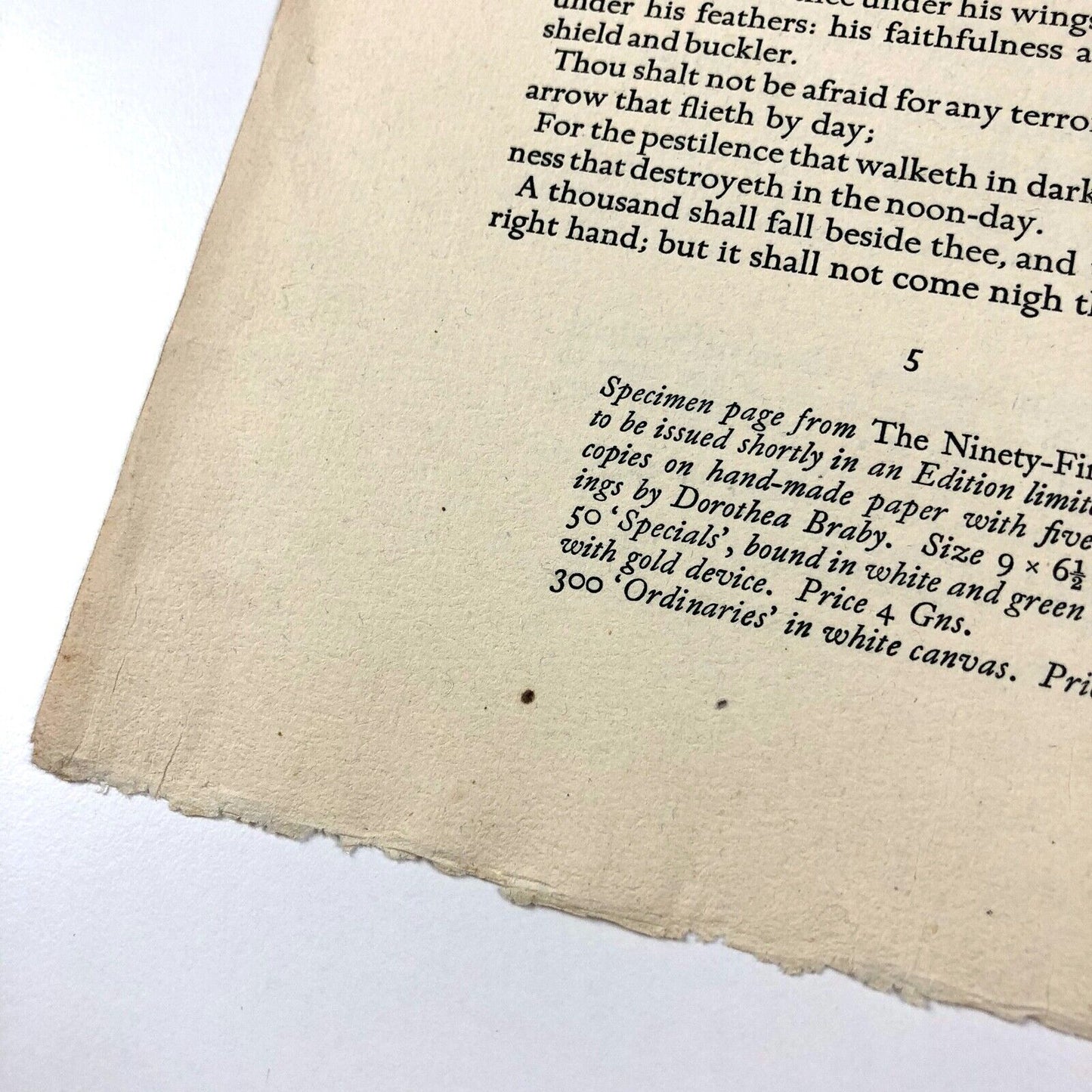 Golden Cockerel Press specimen sheet Dorothea Braby / John Buckland-Wright