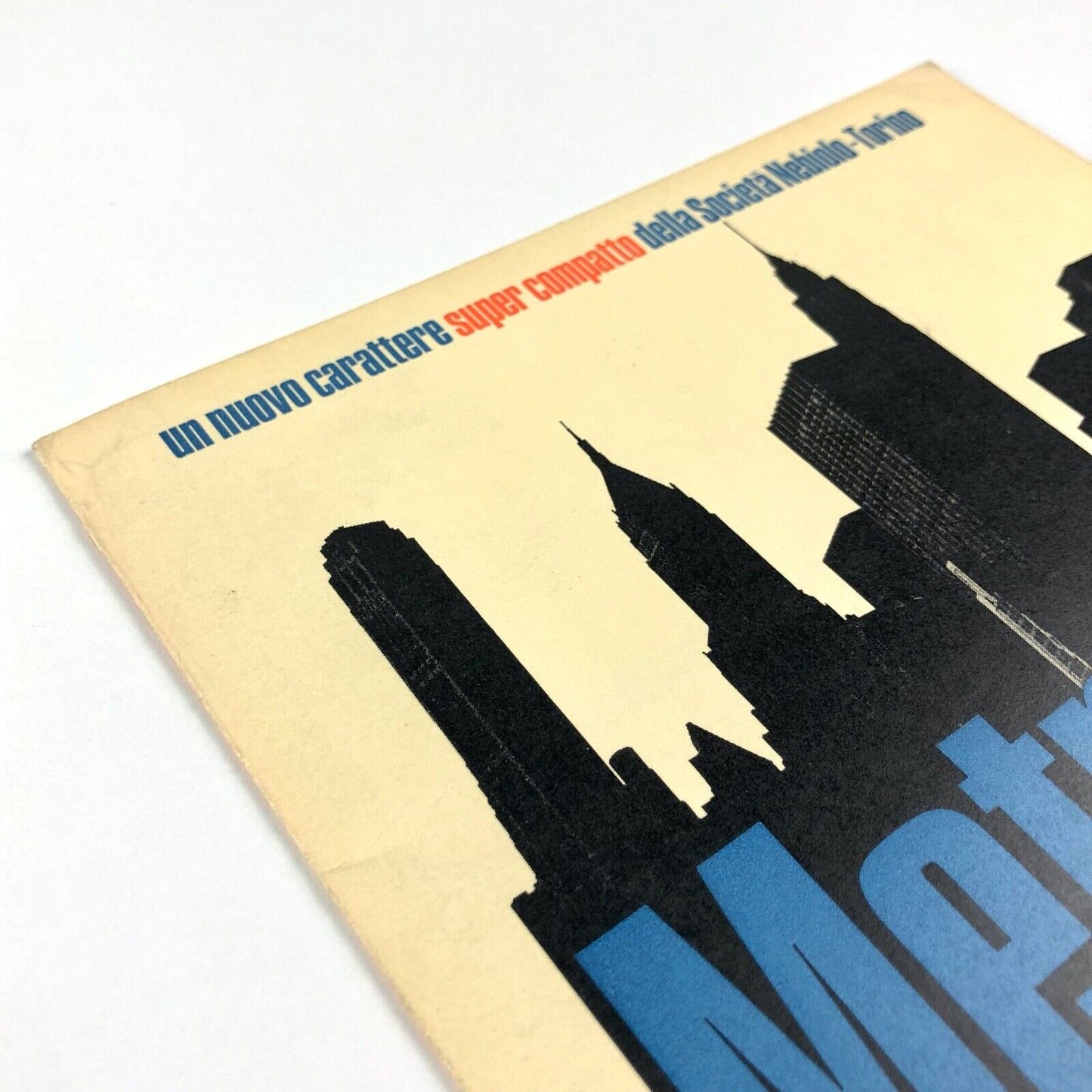Metropol Super Compatto della Societá Nebiolo Aldo Novarese type specimen booklet, 1968