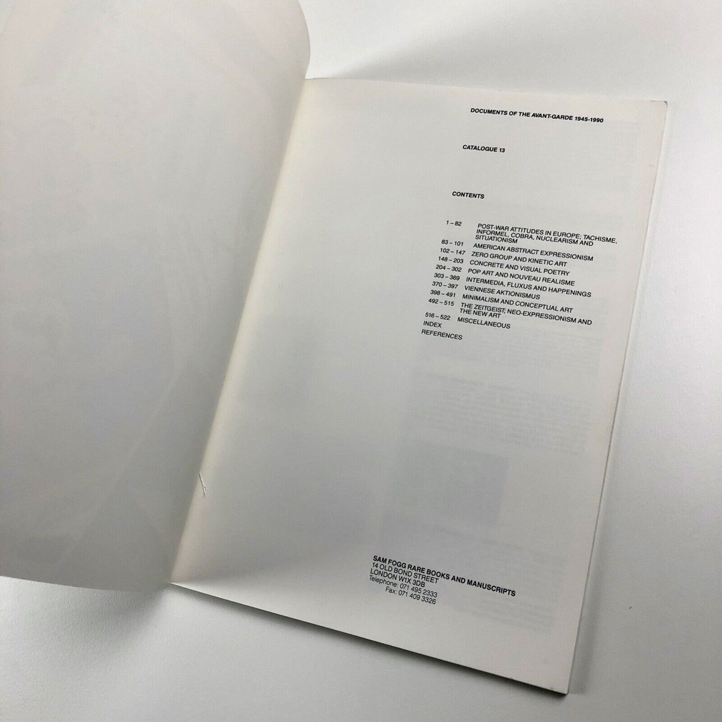 Documents of the Avant-Garde 1945–1990 | Sam Fogg Rare Books | Catalogue 13 | Gordon House design