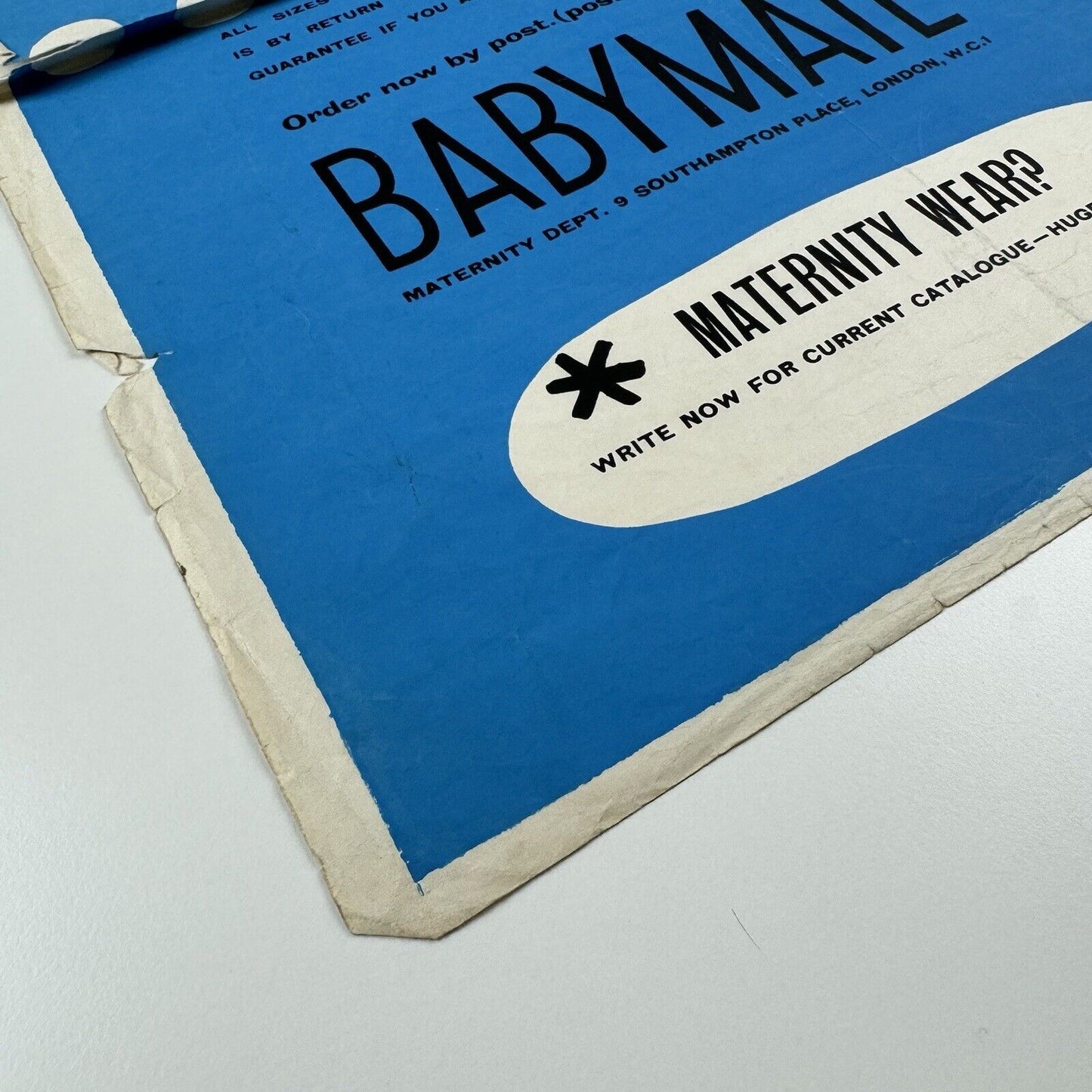 Babymail – Maternity Wear promotional poster | Undated, presumed to be 1940s