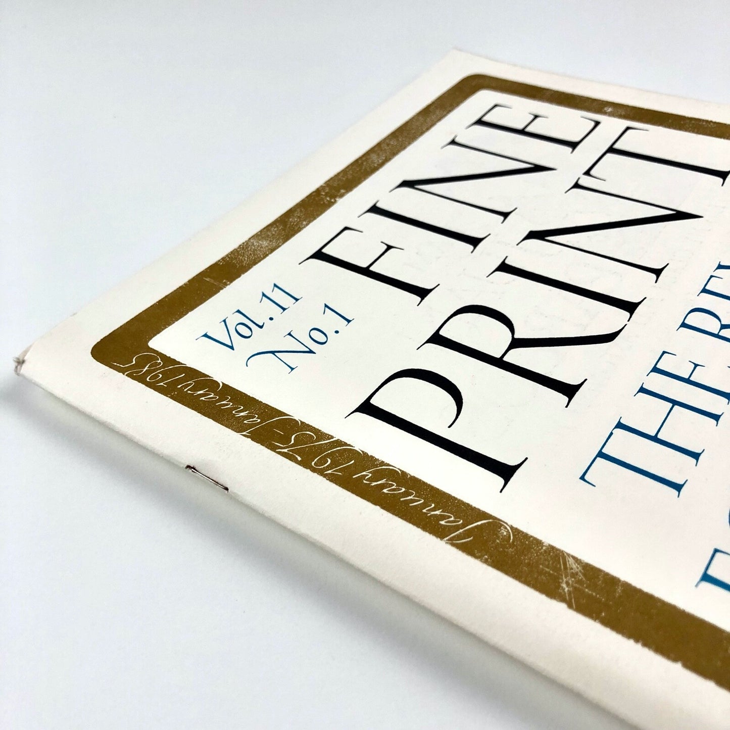 Fine Print. A Review for the Arts of the Book | January 1985, Vol 11, No. 1