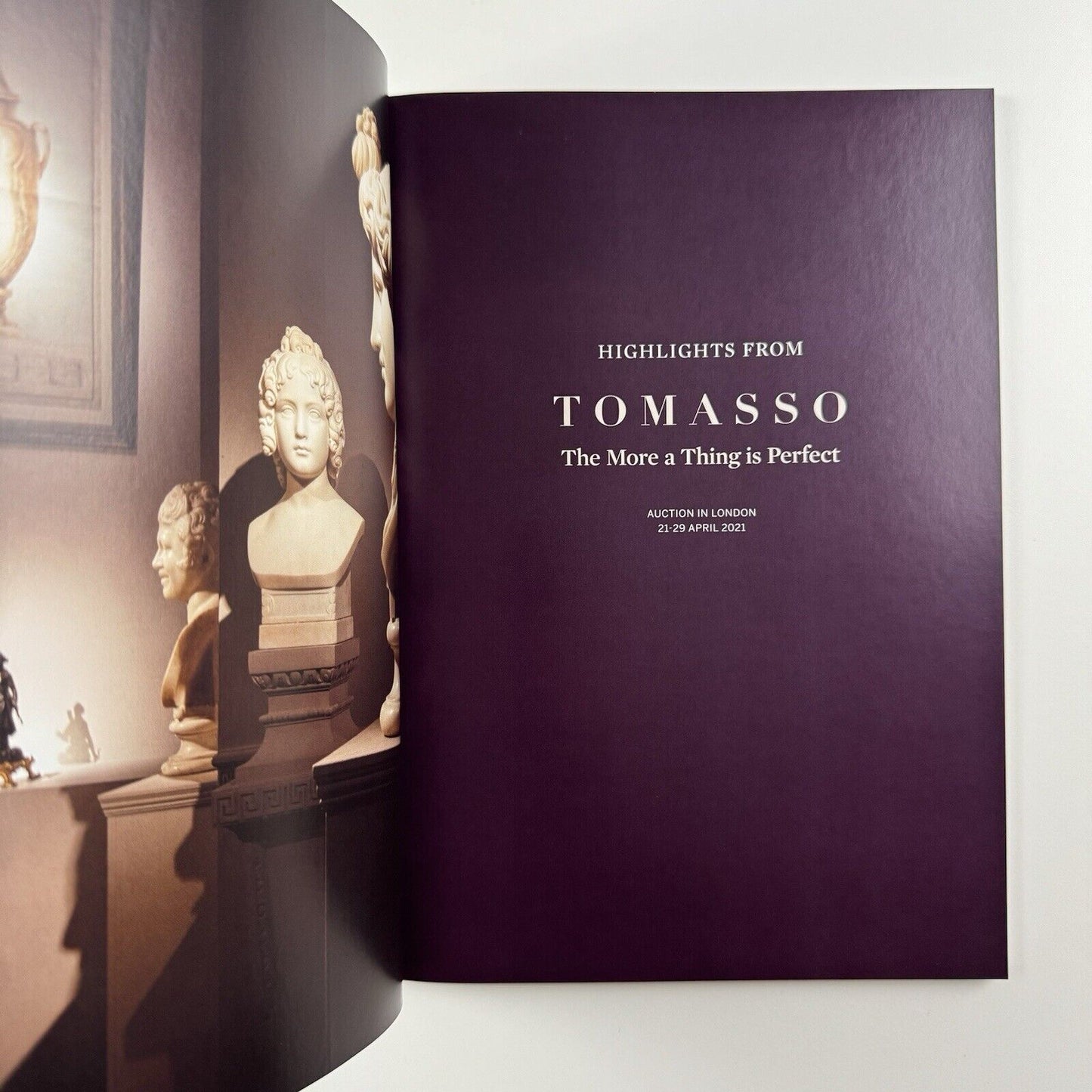 Tomasso. The More a Thing is Perfect | Sotheby’s sale London 21-29 April 2021