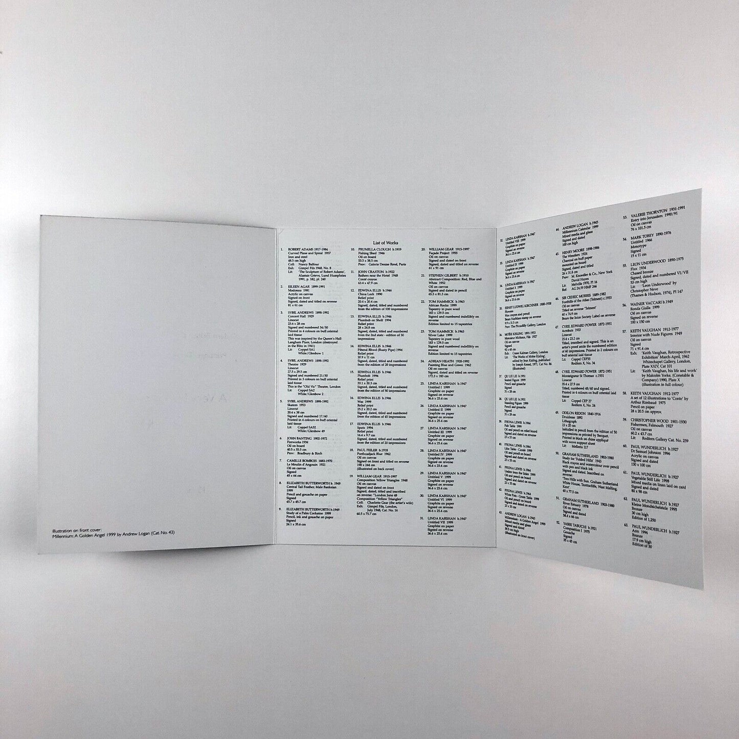 Modern British European and Contemporary exhibition, Redfern Gallery card 2000