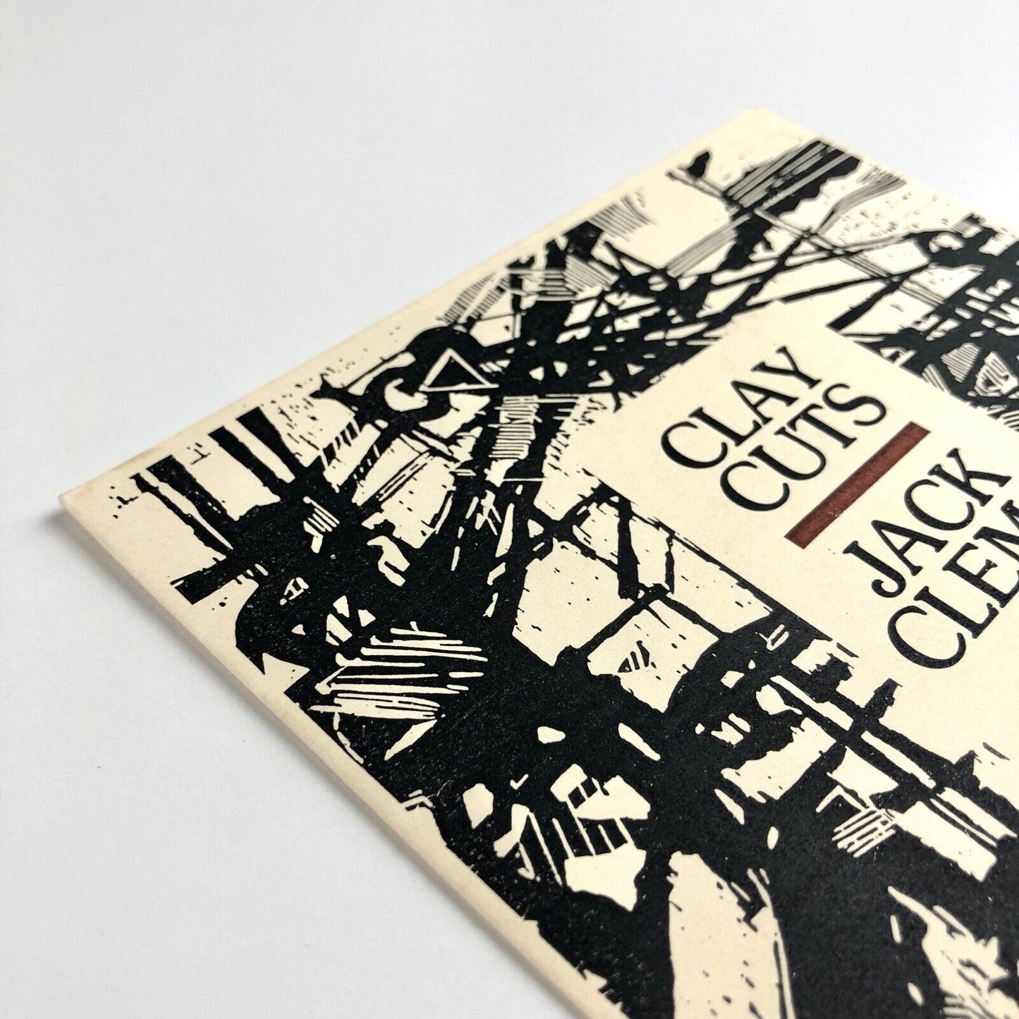 Leaflet to promote the publication Clay Cuts by Jack Clemo | woodcuts by Stan Dobbin, 1991 | Previous Parrot Press