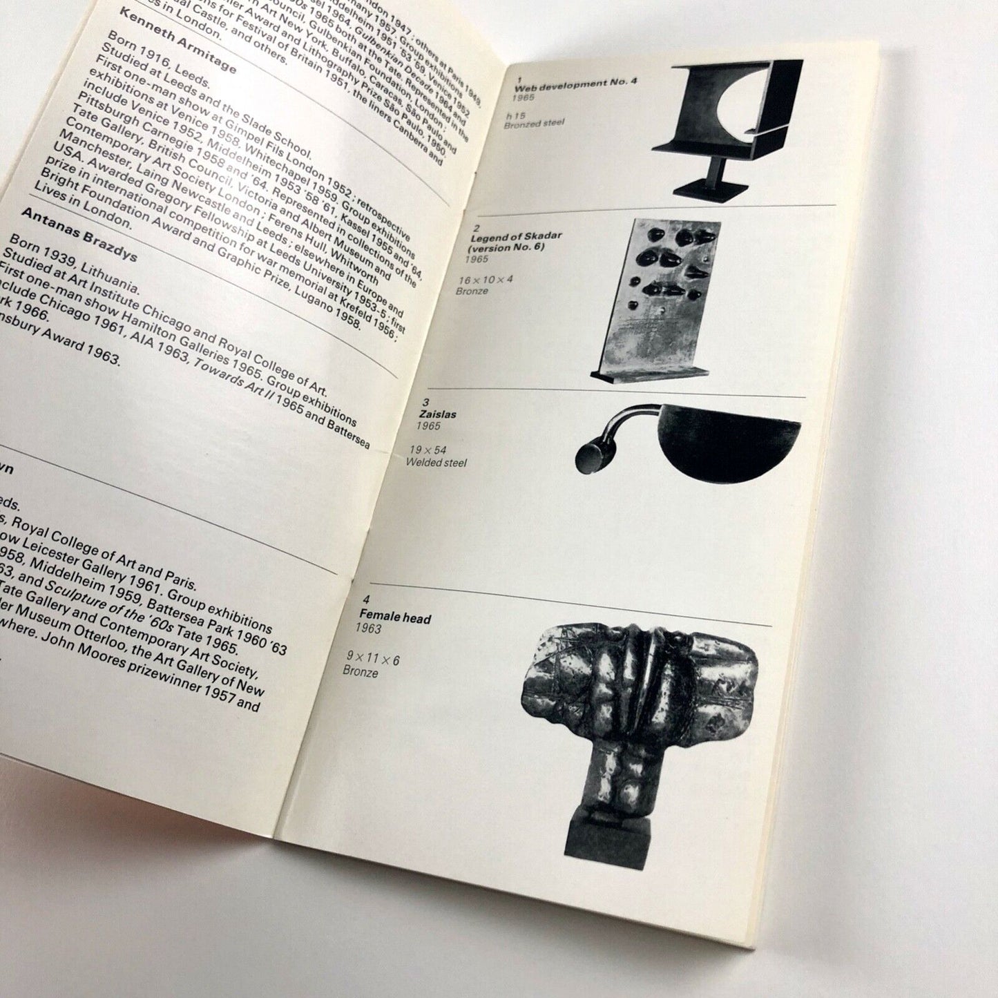 Sculpture 60-67 from the Arts Council collection 1968 | Booklet, designed by Gordon House