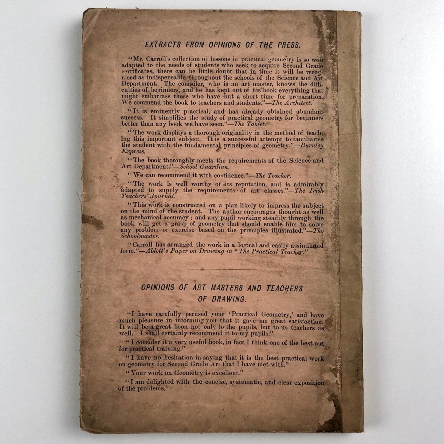 Practical Geometry for Art Students by John Carroll | Burns and Oates Ltd, 1880