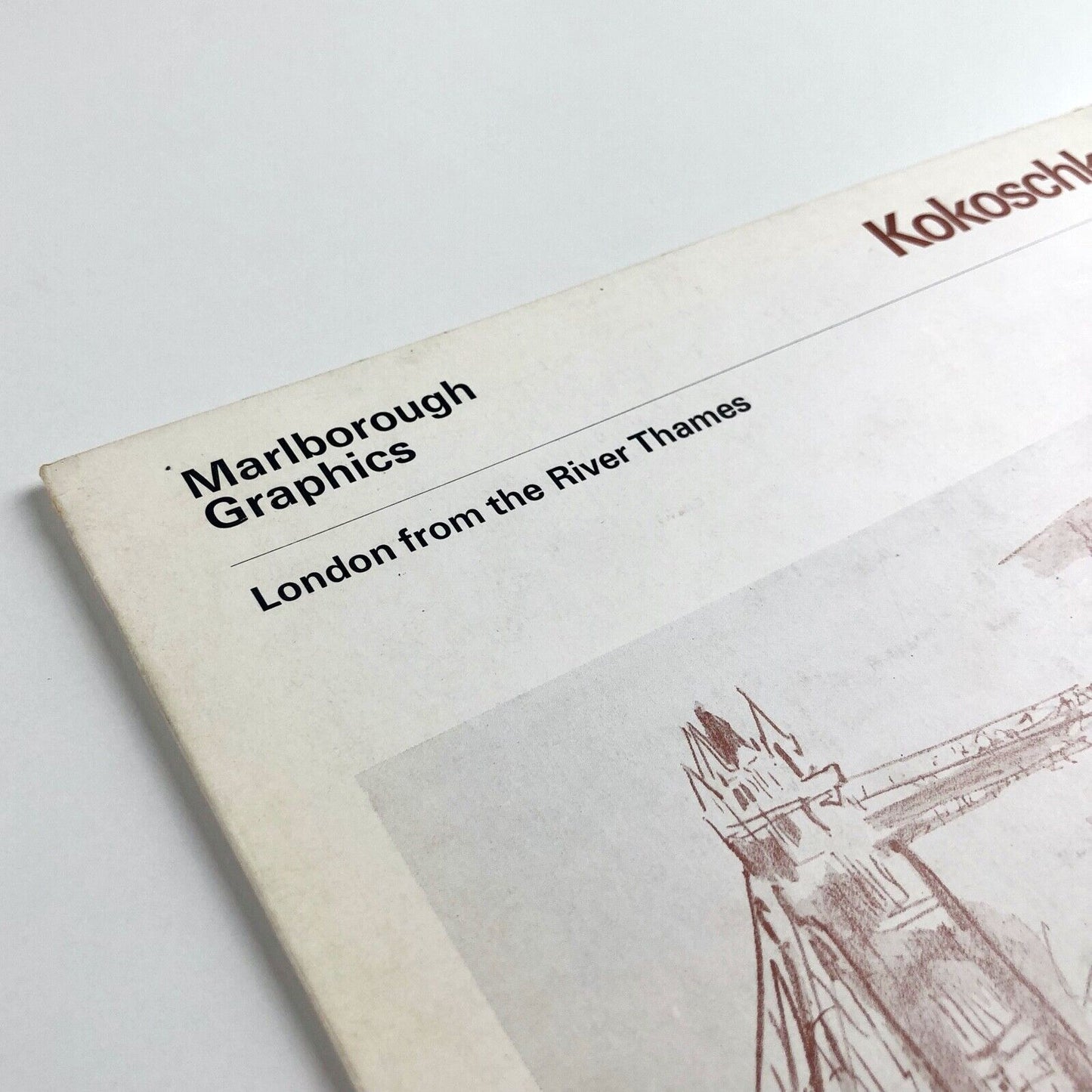Catalogue/card for Oskar Kokoschka: London from the River Thames | Marlborough Graphics, 1967