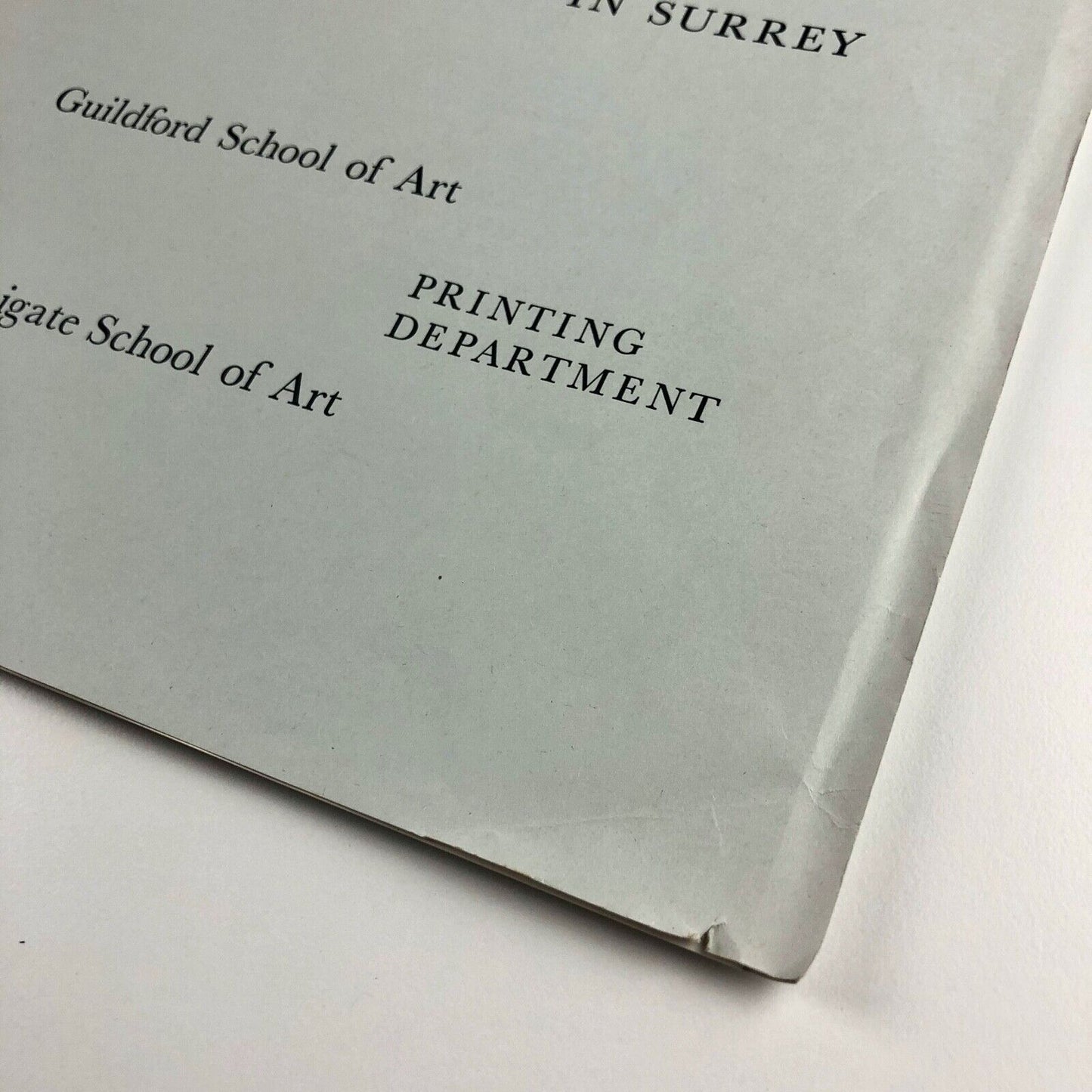 Student Design and Printing in Surrey | Leaflet | Guildford School of Art 1957-8