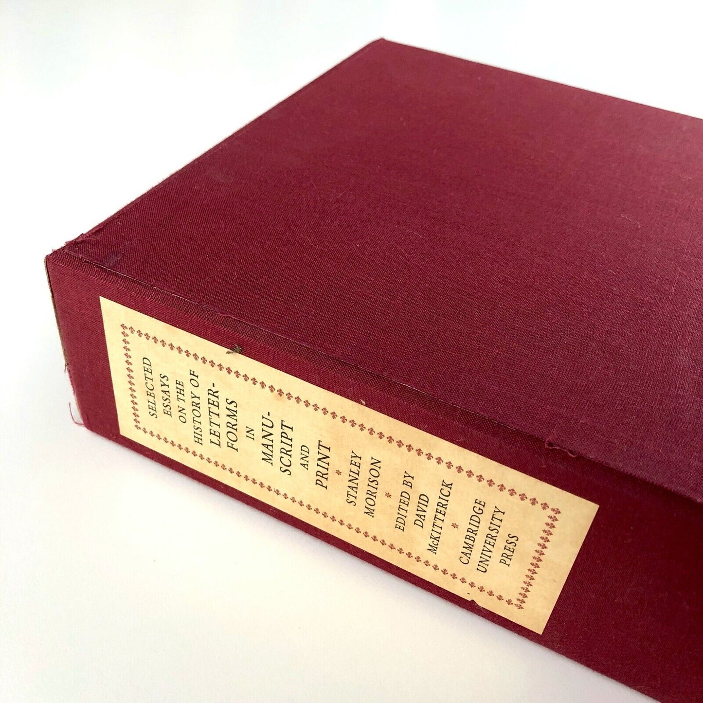 Stanley Morison, Selected Essays on Letter-forms in Manuscript and Print by Stanley Morison | Vols I & II | Ed. David McKitterick