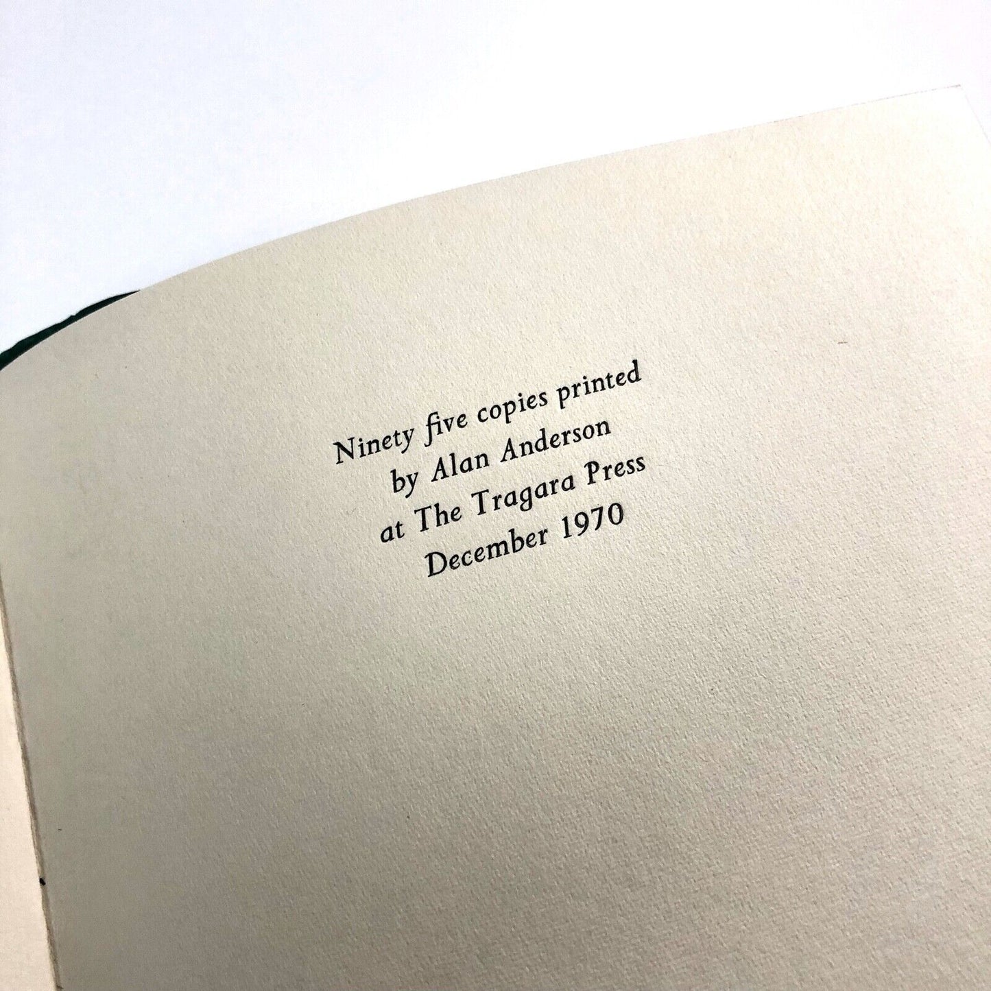 A Remembered Harvest by Helen Thomas | The Tragara Press, Alan Anderson 1970