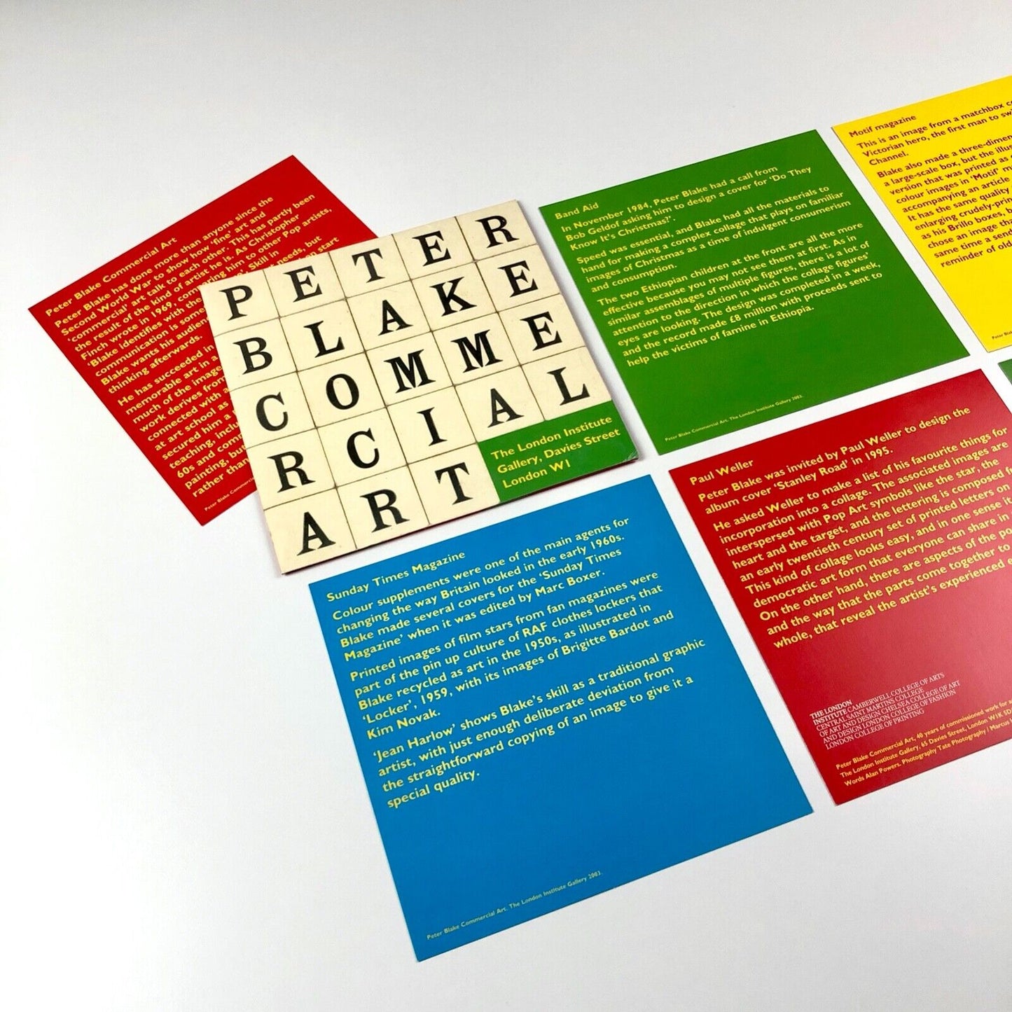 Peter Blake Commercial Art – sleeve and eight cards | The London Institute 2003