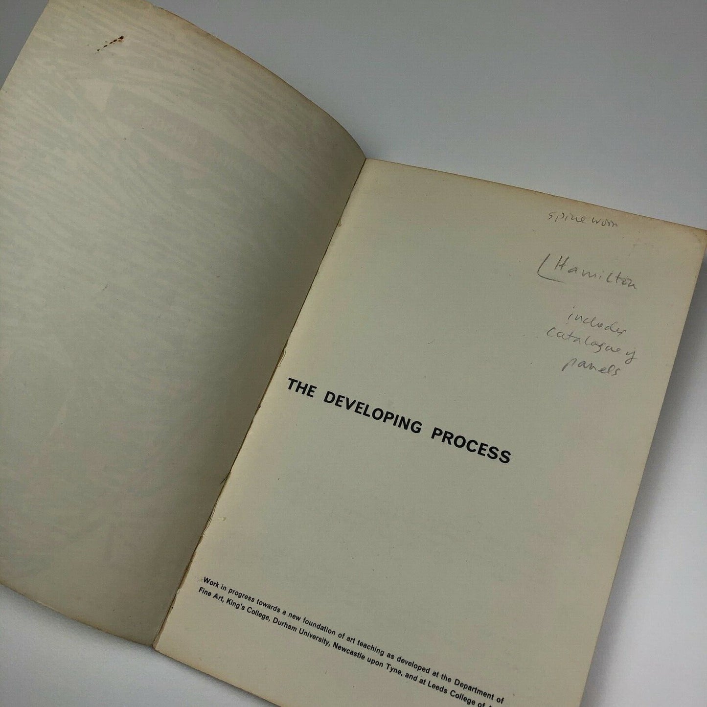 The Developing Process | Designed by Richard Hamilton | Organised by Victor Pasmore, Harry Thubron, Richard Hamilton, Tod Hudson, with Terry Frost, Alan Davie, Hubert Dalwood, Lawrence Gowing and Eric Taylor | ICA, London, 1959 | King's College, Newcastle