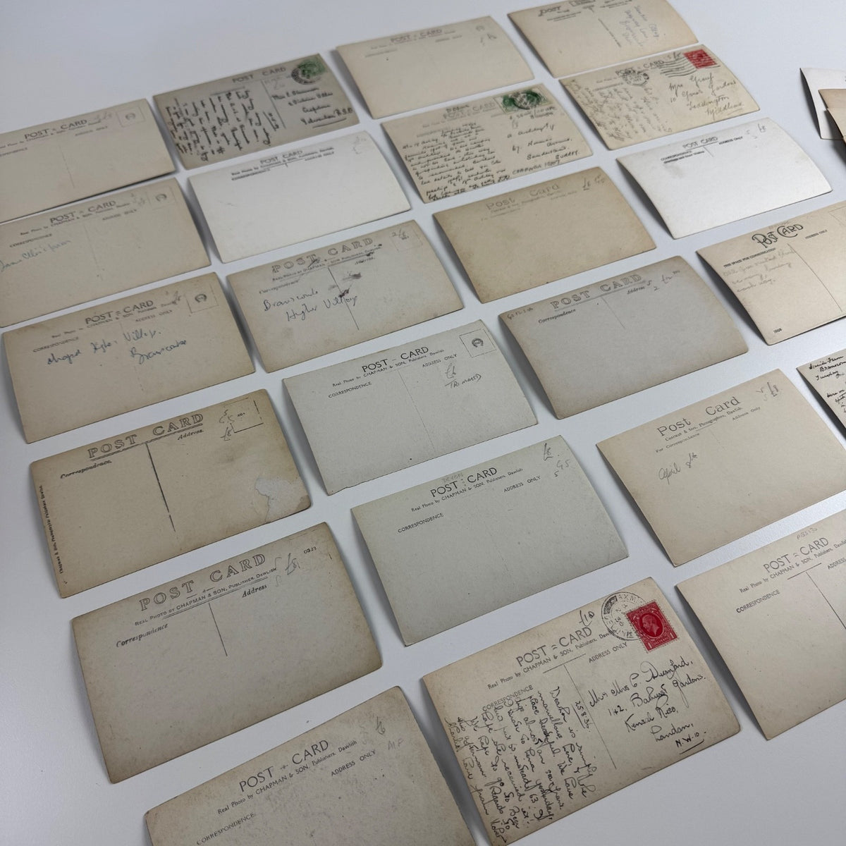Collection of 54 black and white RP postcards of Branscombe Devon one lot