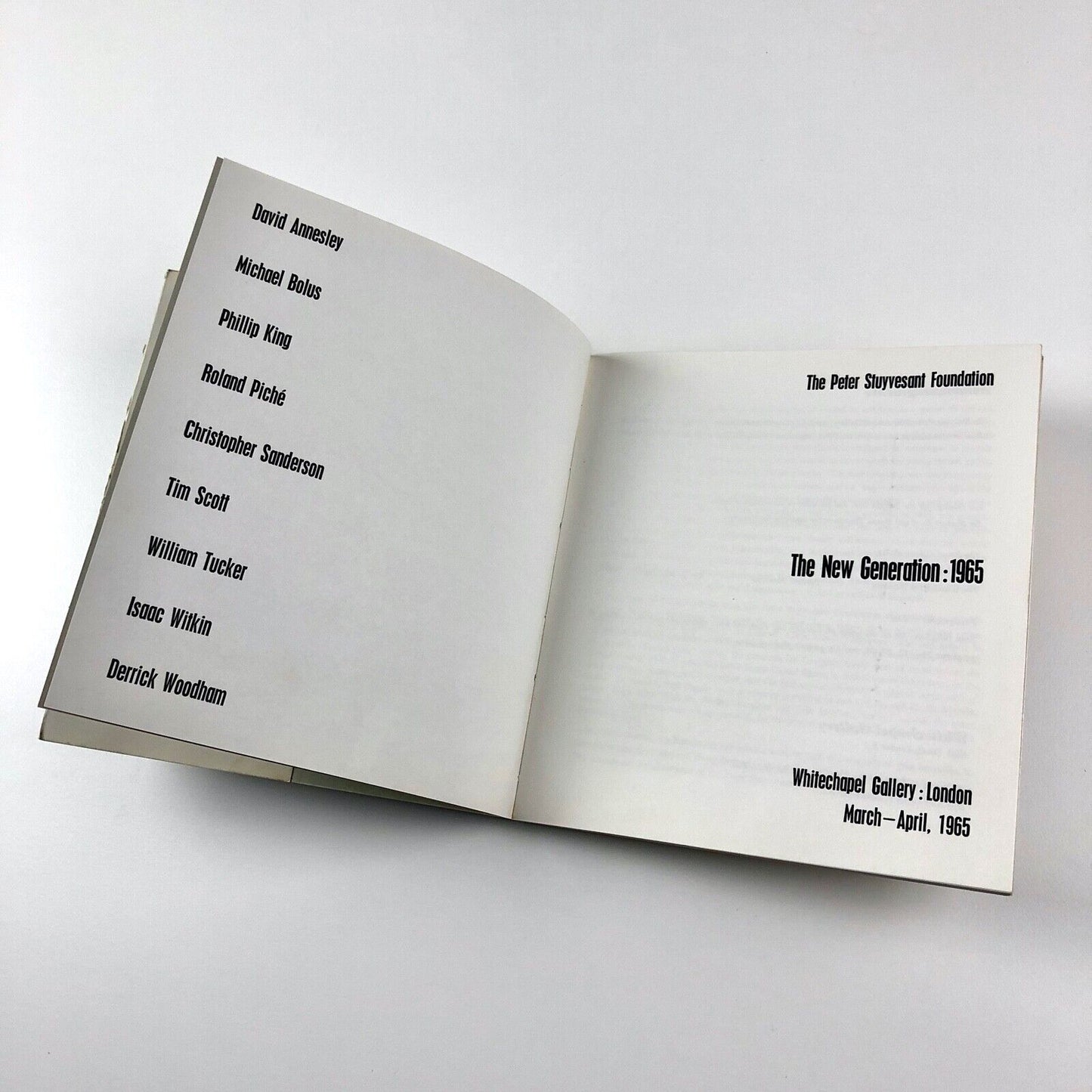 The New Generation 1965 – Whitechapel Gallery catalogue, 1965 Ian Dunlop