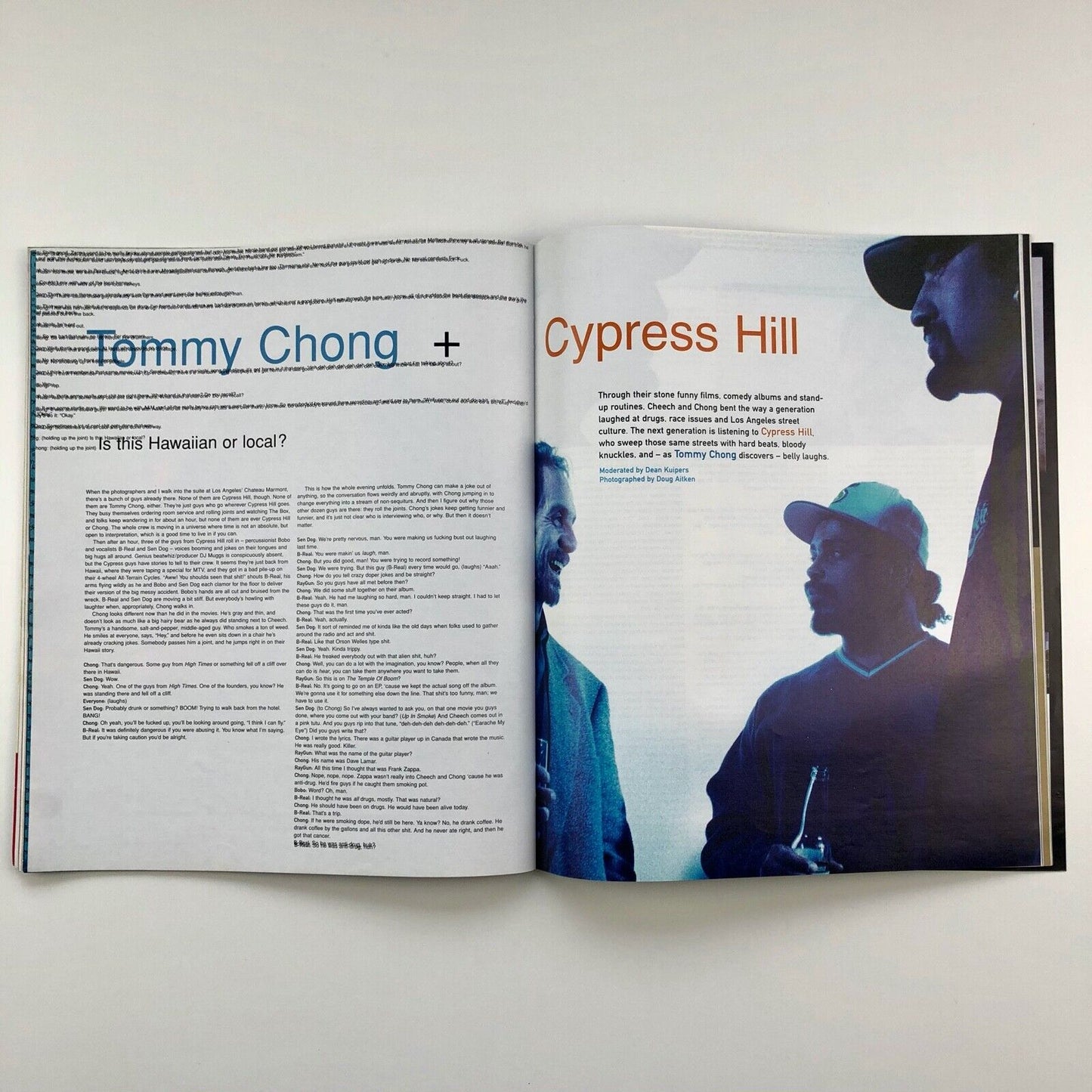 Raygun magazine | Issue 34 | Cypress Hill + Tommy Chong | Design by David Carson
