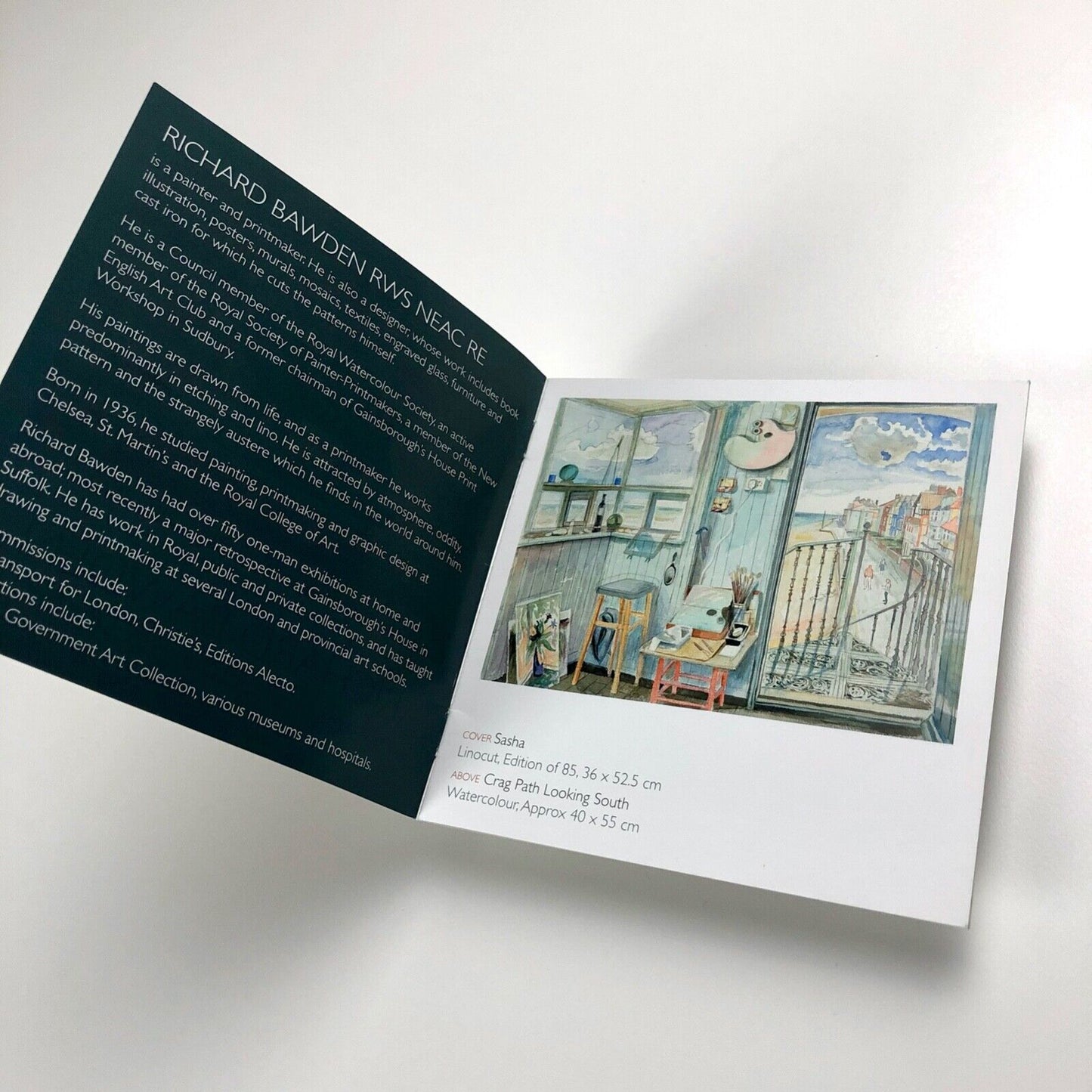 Richard Bawden. Watercolours, Etchings & Linocuts | Bircham Gallery, Holt leaflet