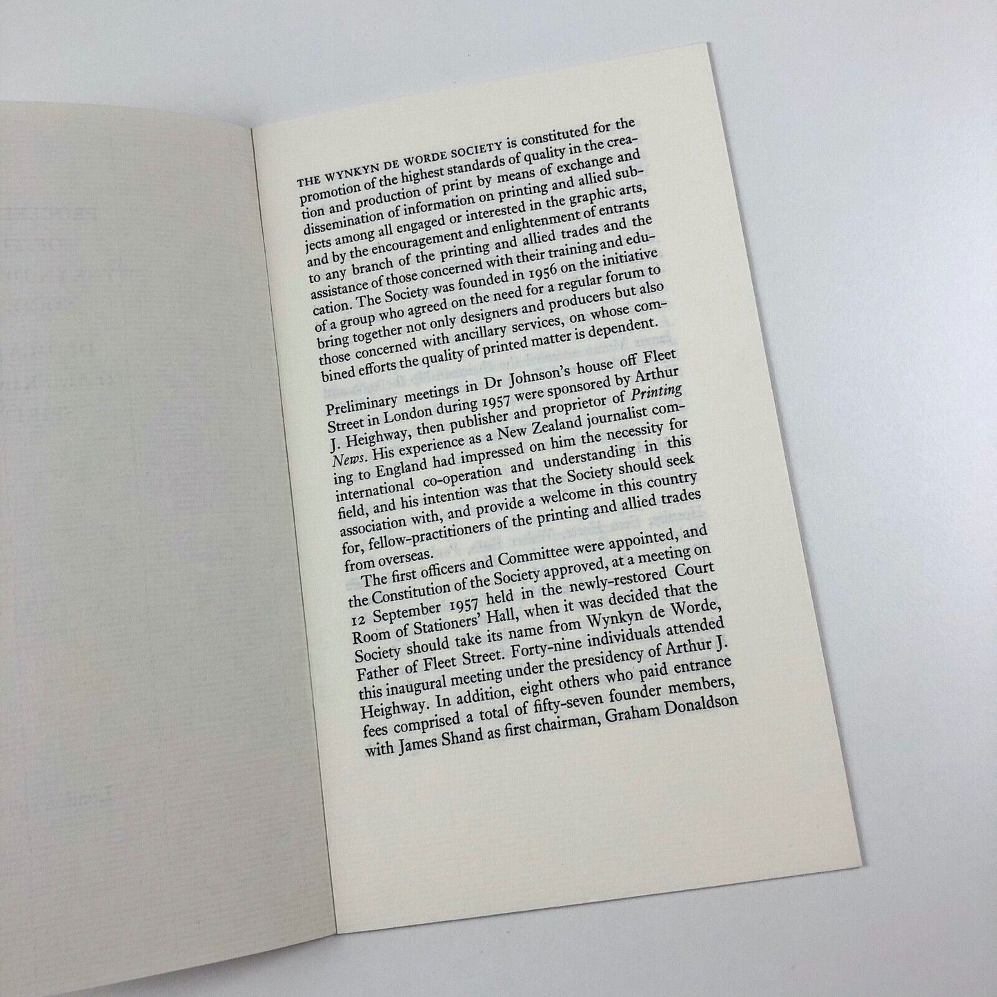 Proceedings of the Wynkyn de Worde Society booklet | London, 1971