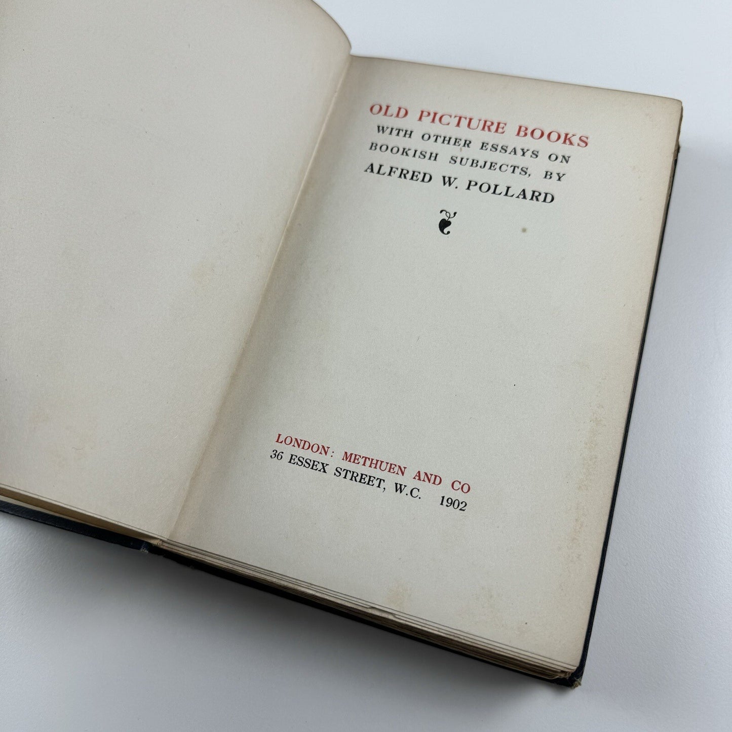 Old Picture Books by Alfred W. Pollard | William Charles Copperthwaite signature | Methuen & Co, 1902