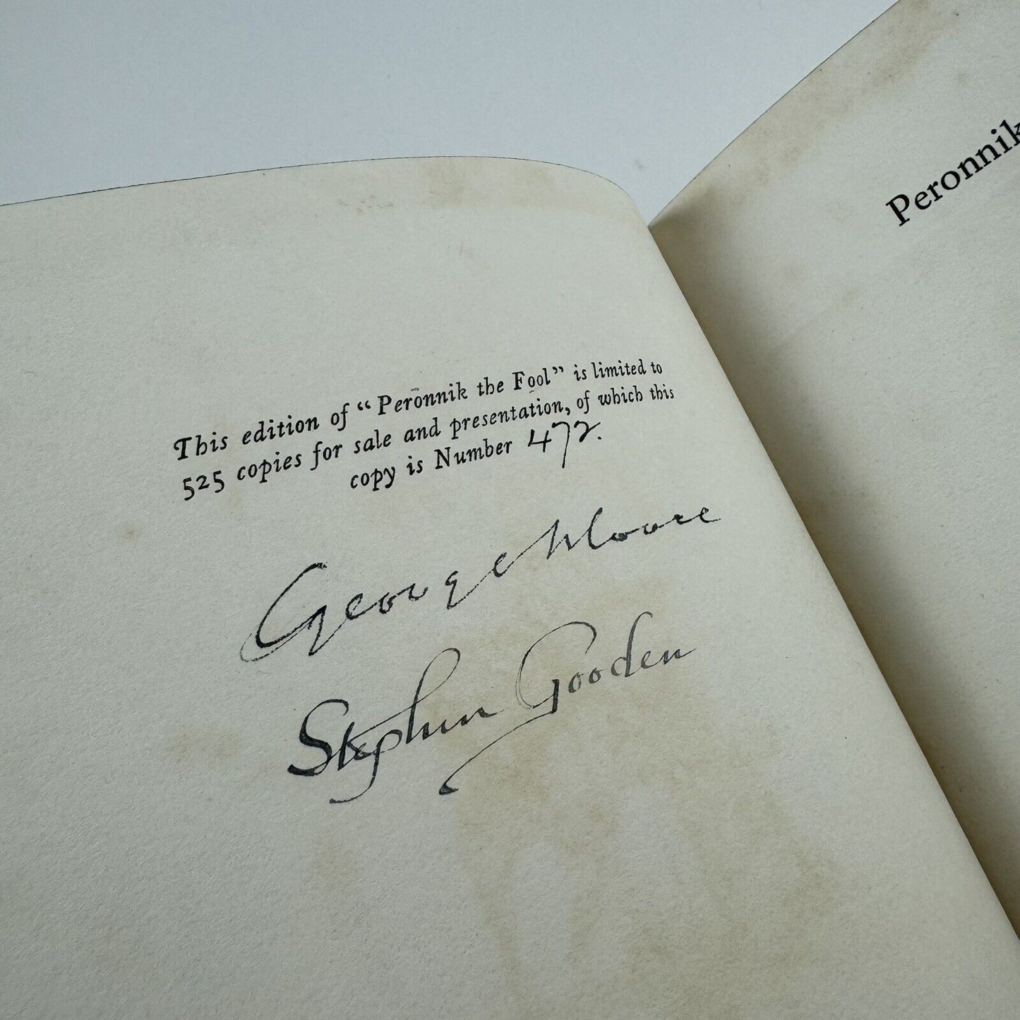 Peronnik the Fool by George Moore | Engravings by Stephen Gooden | George G. Harrap, 1933 | Signed limited edition