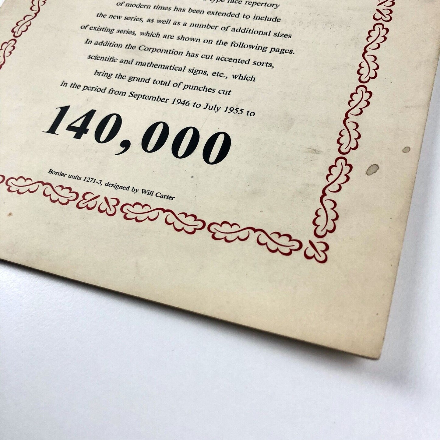 Monotype matrix-making | 1955 type specimen booklet | Will Carter, Ashley Havinden
