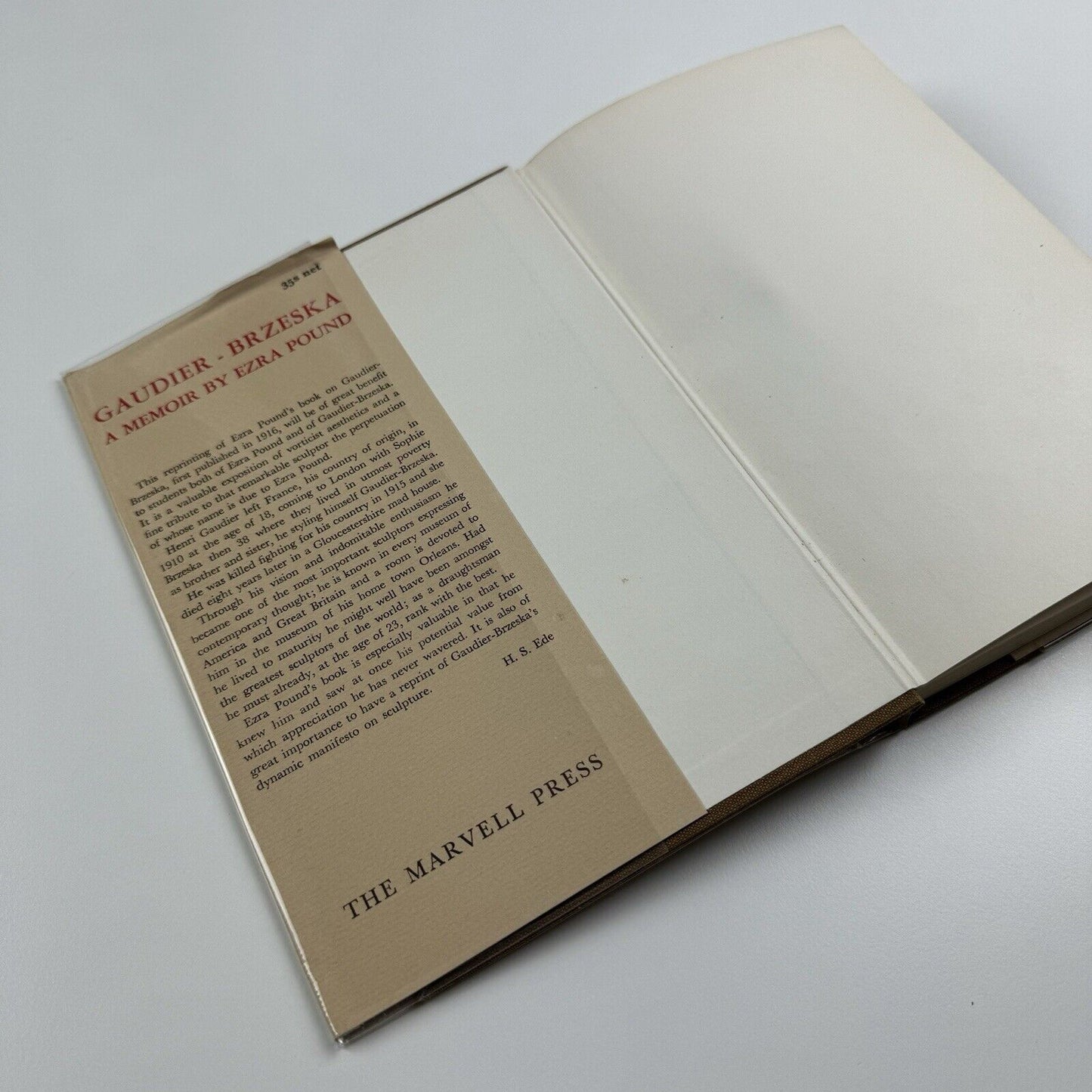 Gaudier-Brzeska by Ezra Pound | The Marvell Press, 1960