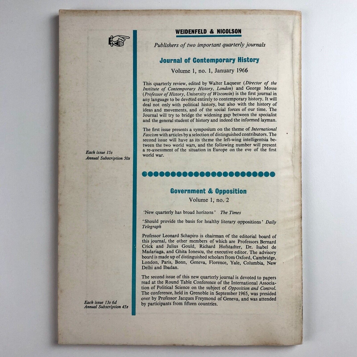 Encounter magazine Volume XXVI, No.1 Jan 1966 | article on concrete poetry by Edward Lucie-Smith