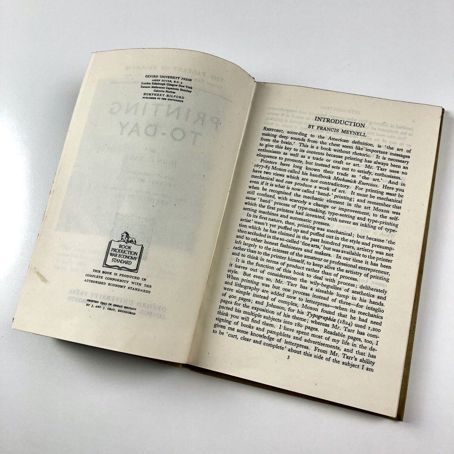 Printing To-Day by John C. Tarr | Oxford University Press, 1945