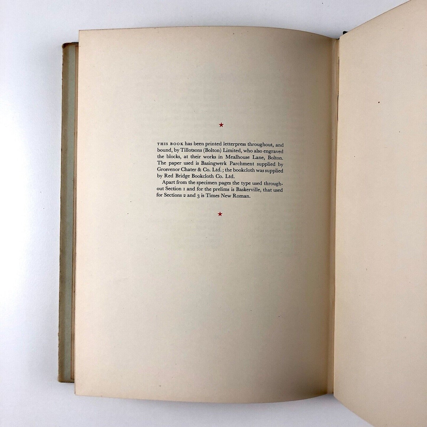 Tillotsons Type Specimen book new edition | December 1952