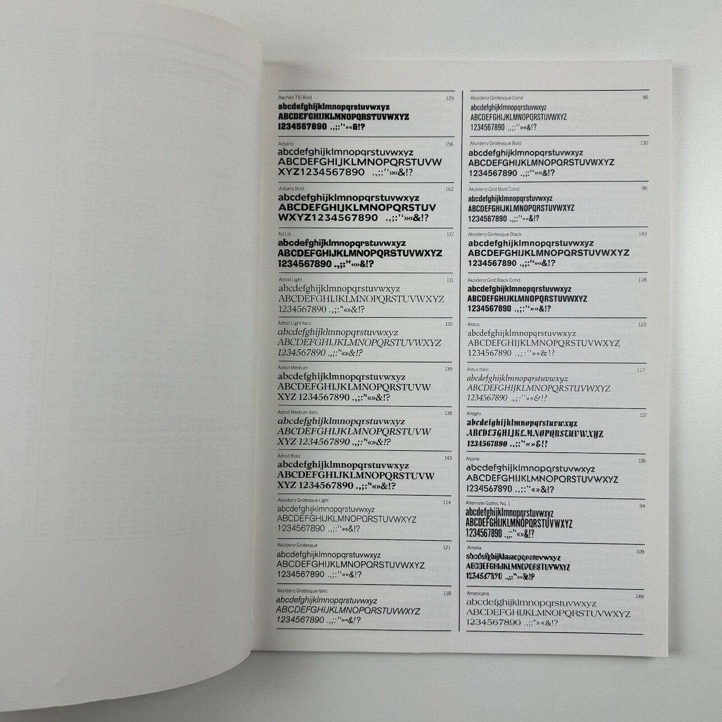 Text Typefaces | Equation Graphics Ltd, London type specimen booklet