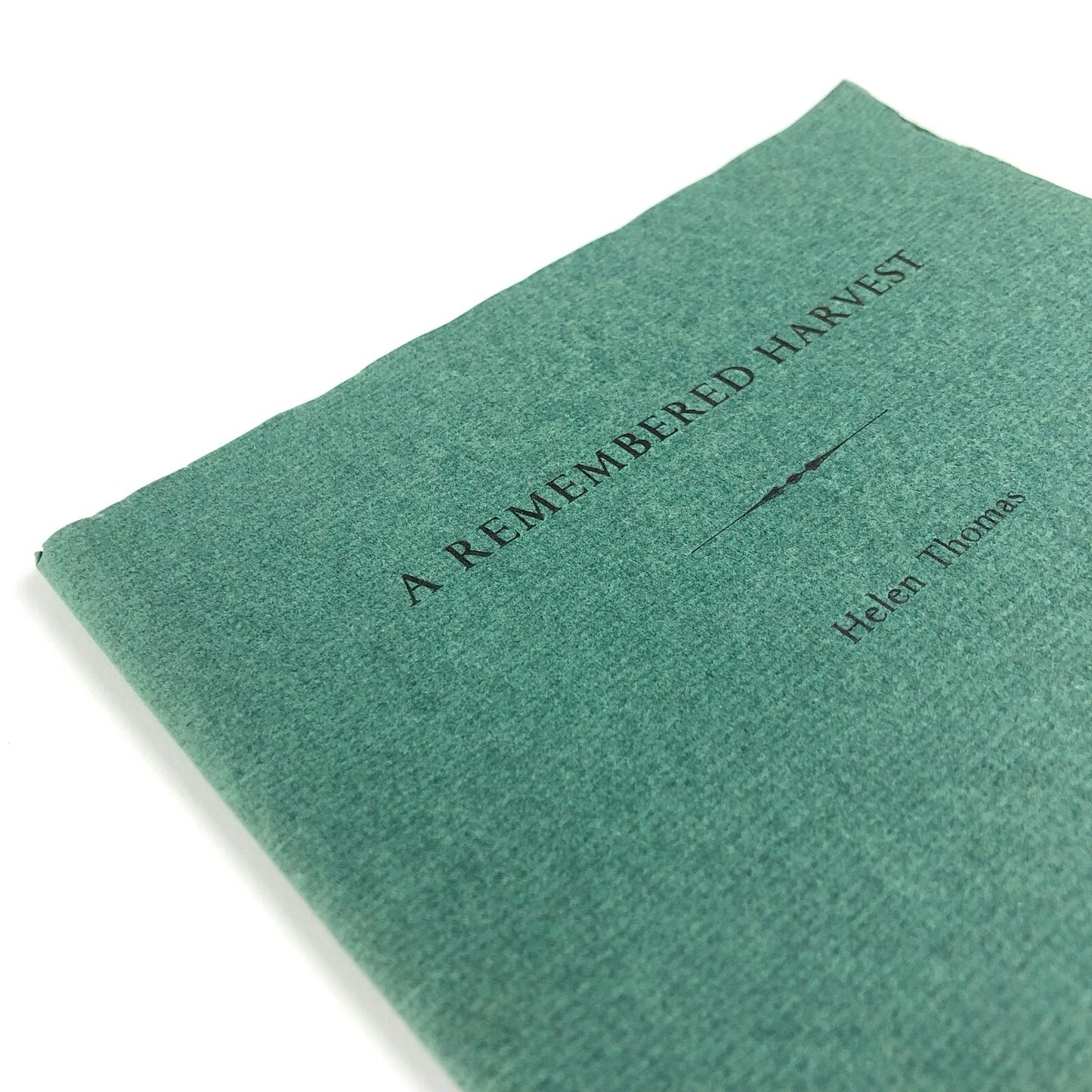 A Remembered Harvest by Helen Thomas | The Tragara Press, Alan Anderson 1970