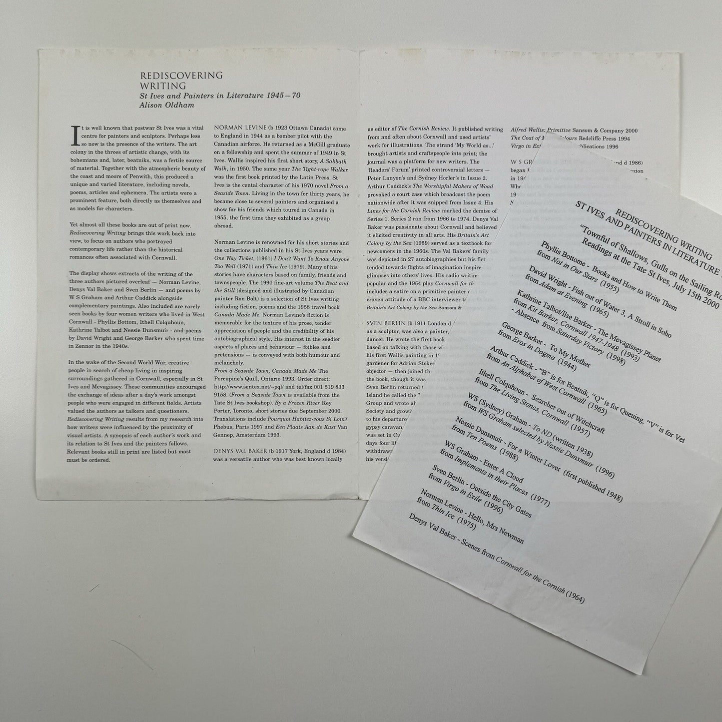 Rediscovering Writing – St Ives and Painters in Literature | Alison Oldham, 2000
