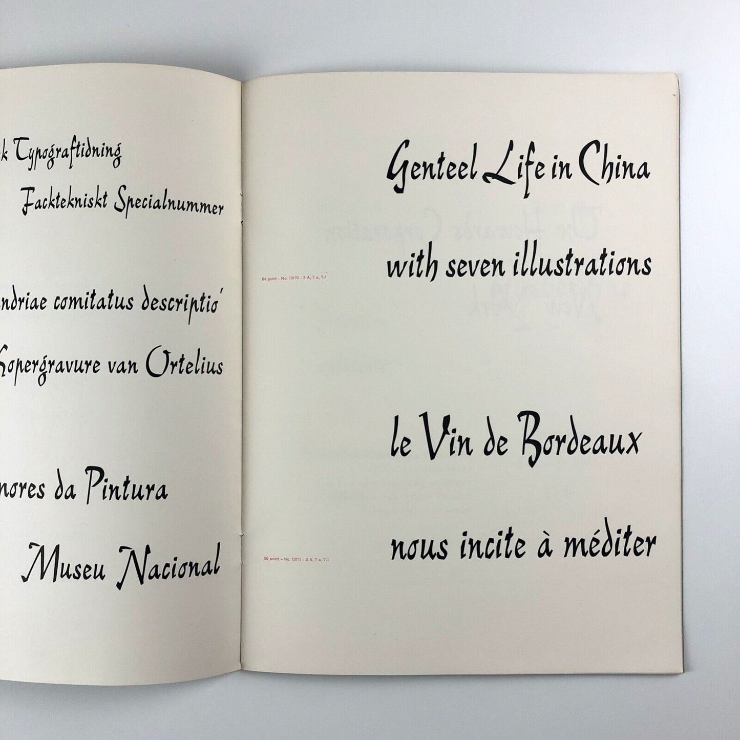 Reiner Script by Imre Reiner | Typefoundry Amsterdam type specimen booklet c.1952