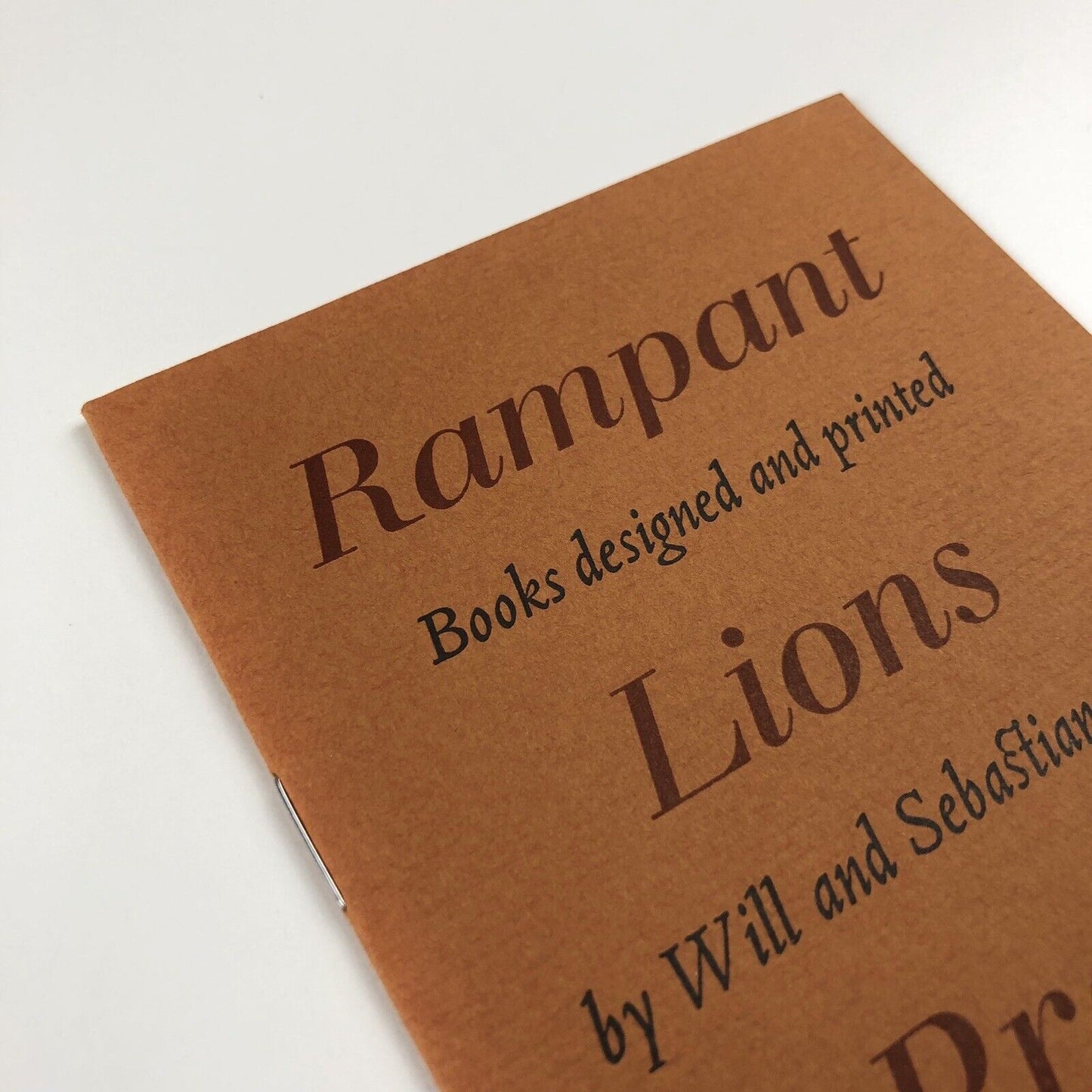 Rampant Lions Press booklet – Books Designed and Printed by Will and Sebastian Carter | 1980