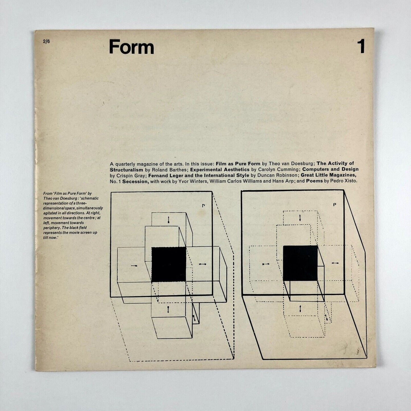 Form No. 1, summer 1966, Philip Steadman, Stephen Bann, Mike Weaver eds.