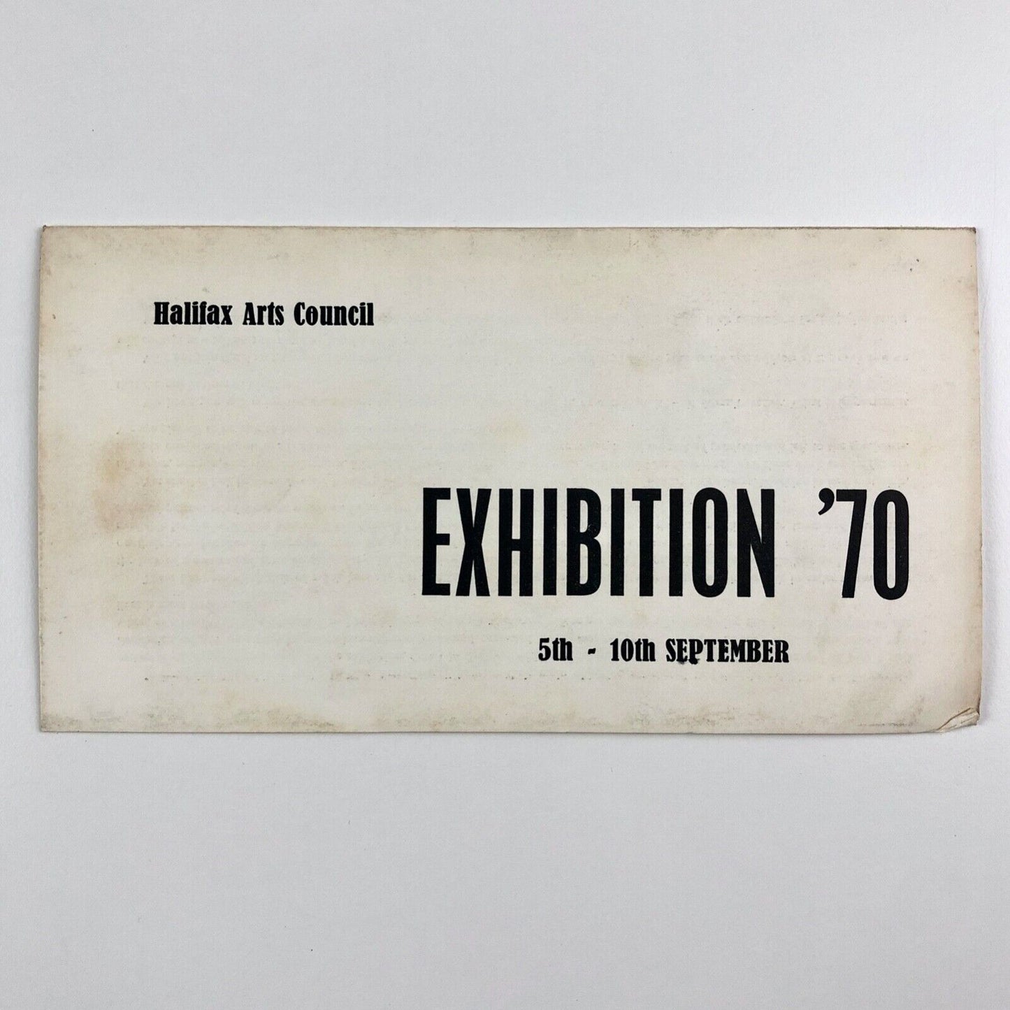 Exhibition ’70 Halifax Arts Council | Mary Martin, Kenneth Martin, Elisabeth Frink et al
