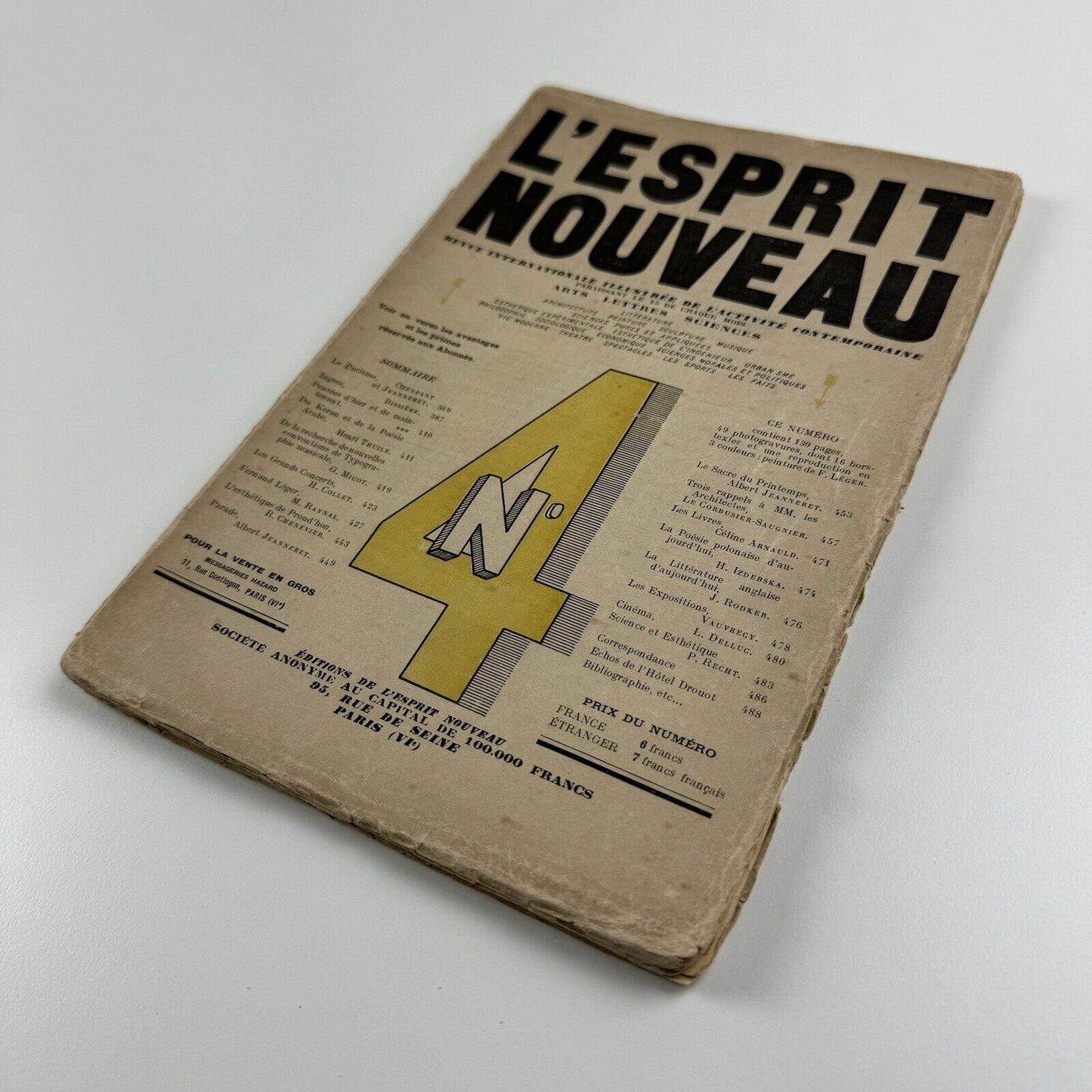 L'Esprit Nouveau journal | Issue No. 4 1924 | Amédée Ozenfant and Le Corbusier