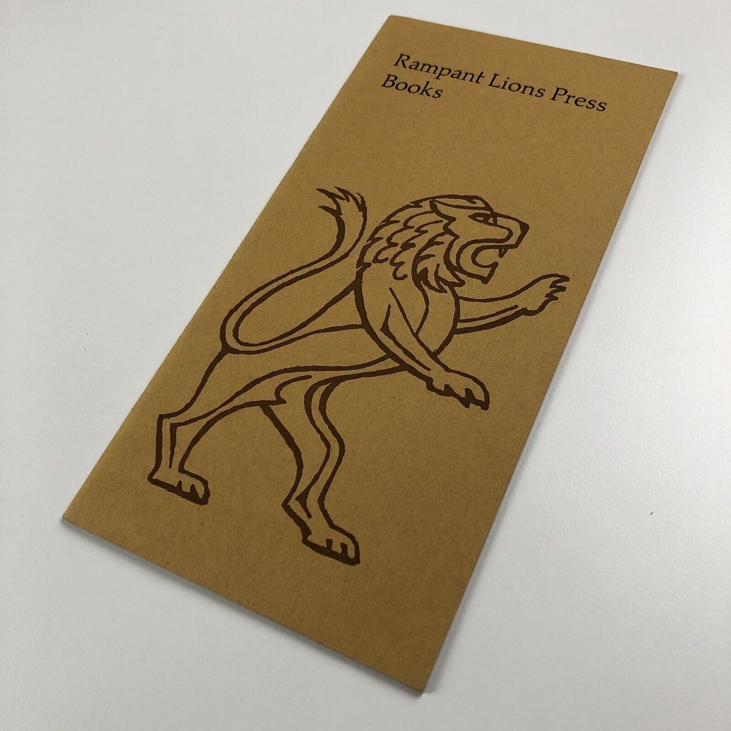 Rampant Lions Press – Books Designed and Printed by Will & Sebastian Carter | 1974/5
