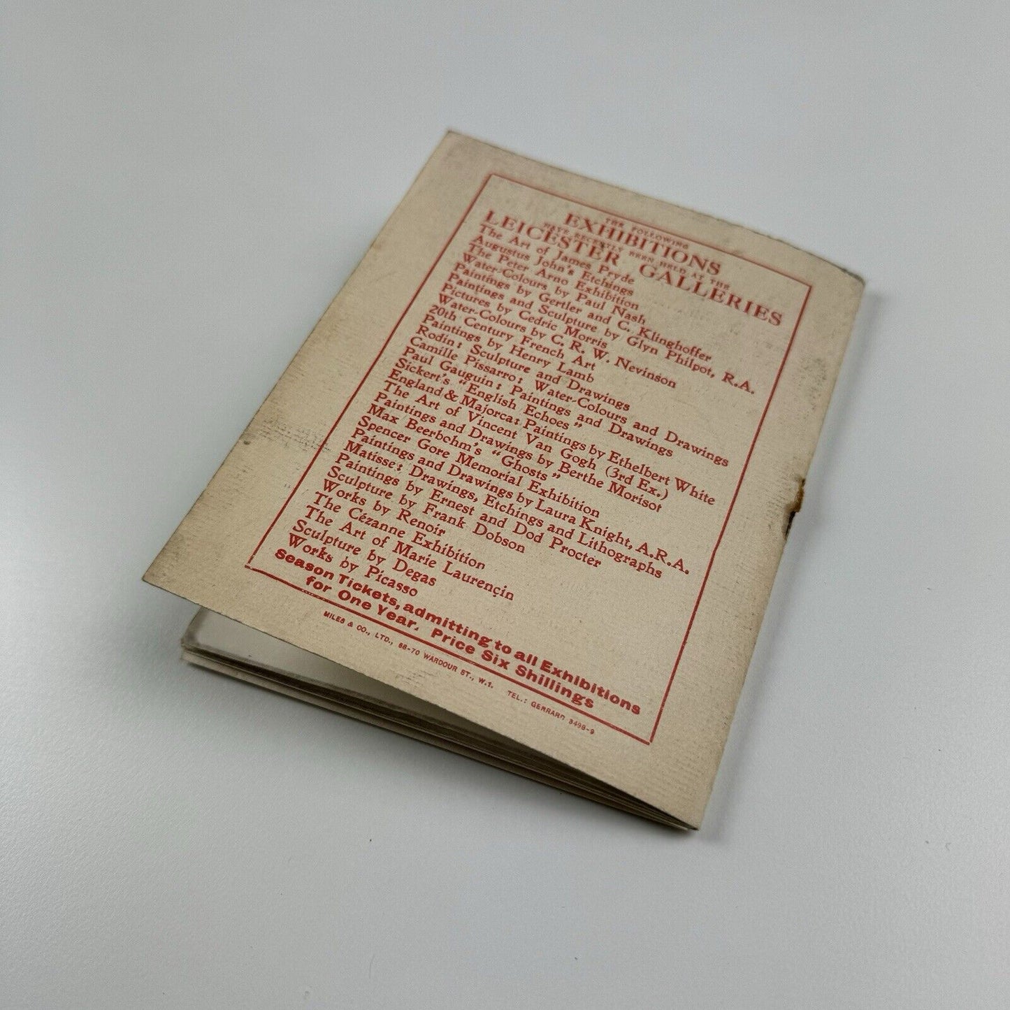 Jacob Epstein | The Leicester Galleries exhibition catalogue | Ernest Brown & Phillips, May 1933