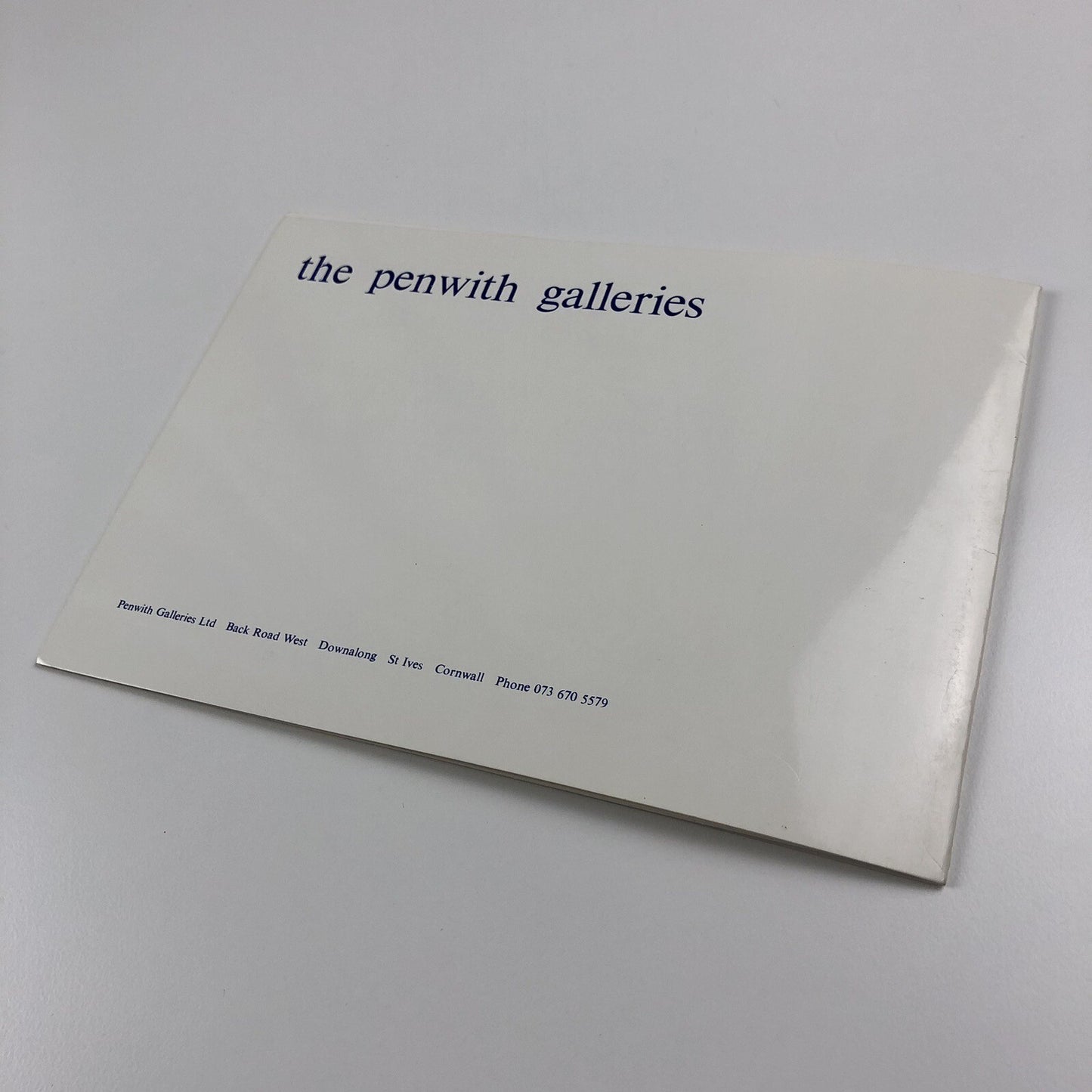 The Penwith Galleries promotional leaflet c1976 intro Frank Halliday