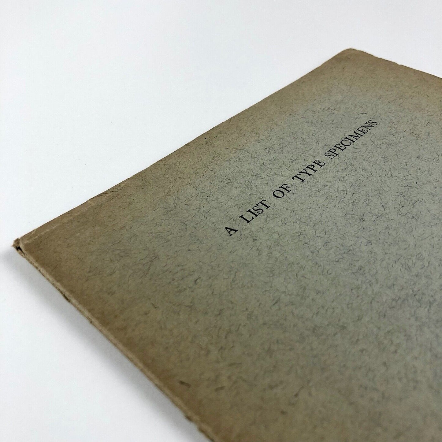 A list of type specimens. The Bibliographical Society, London, 1942 | Harry Carter